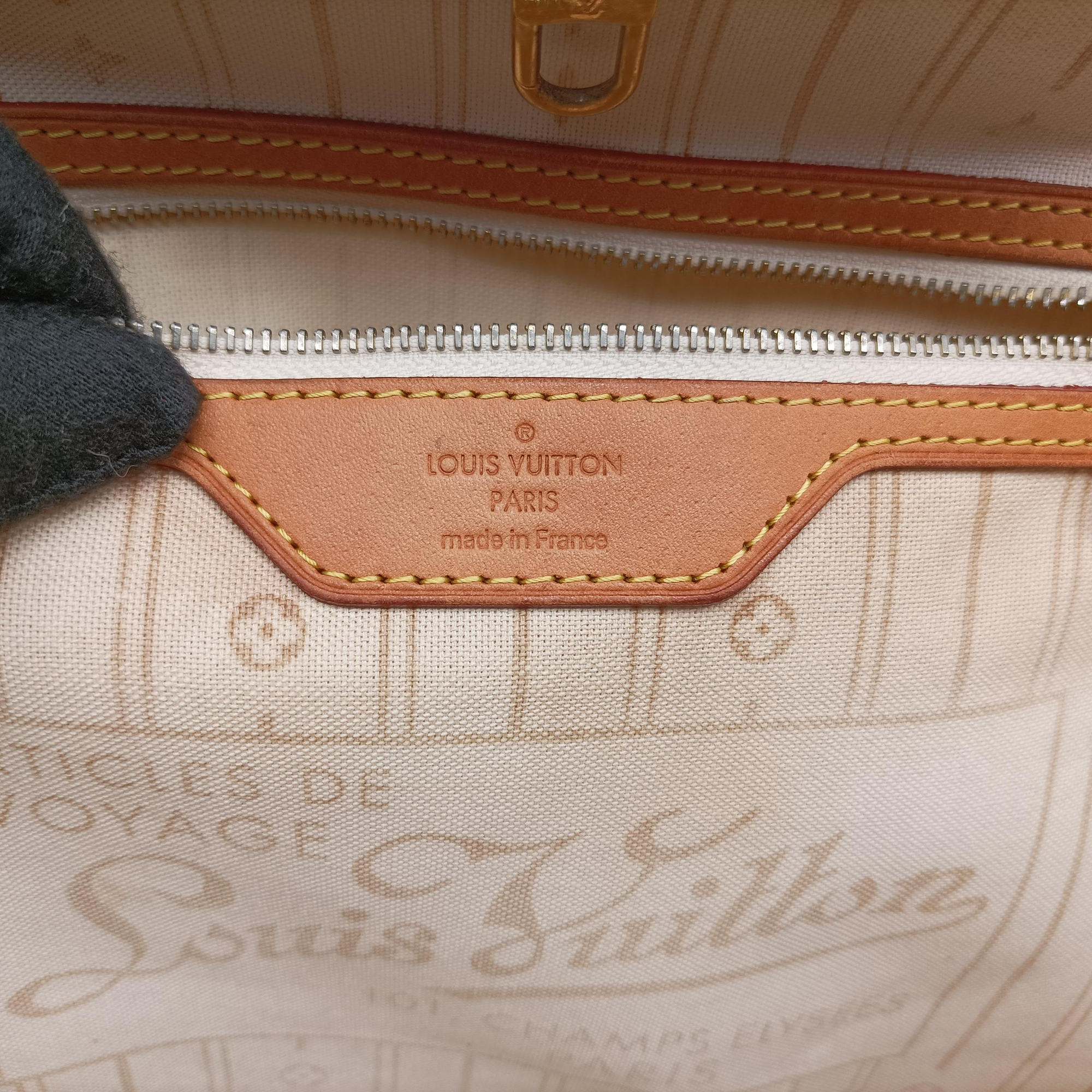 Pre-owned Louis Vuitton Neverfull MM Azur Damier Canvas N51107 shoulderbag | stylenewstar
