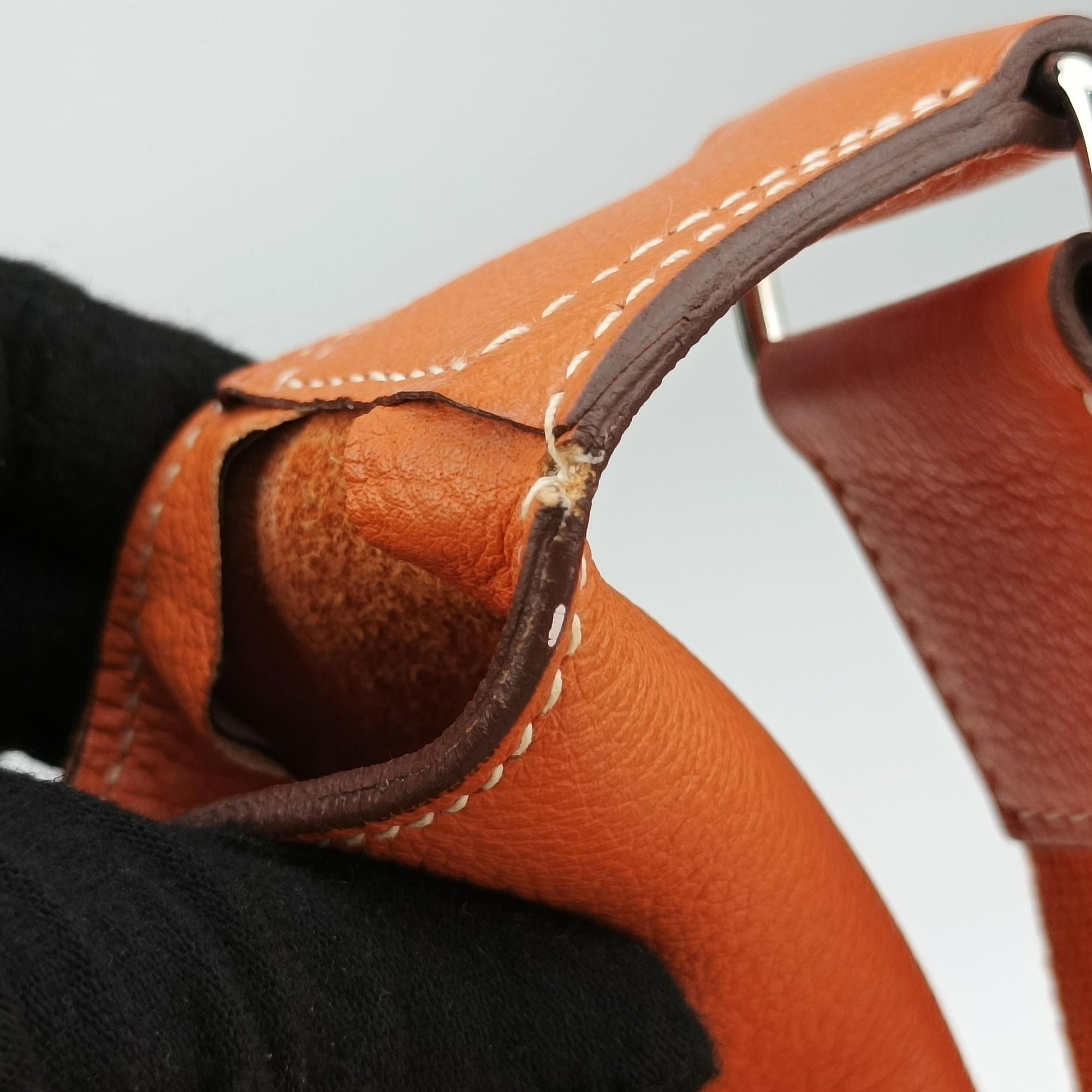 Vintage Hermes Good news Orange Taurillon Clemence  shoulderbag | stylenewstar