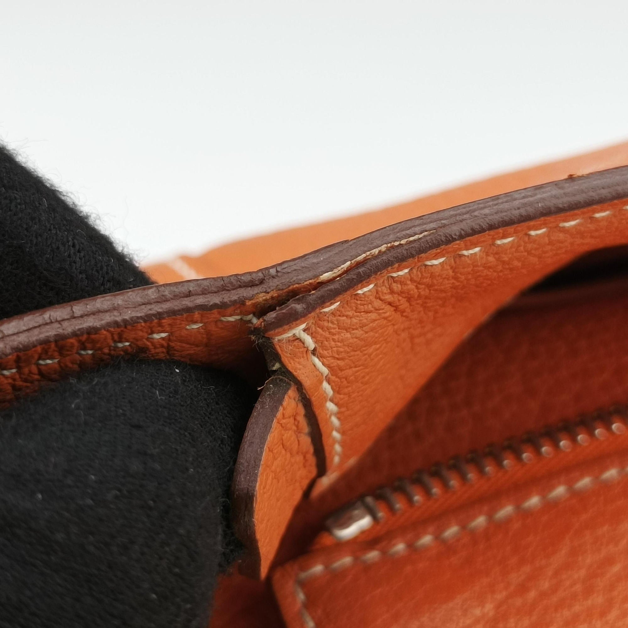 Vintage Hermes Good news Orange Taurillon Clemence  shoulderbag | stylenewstar