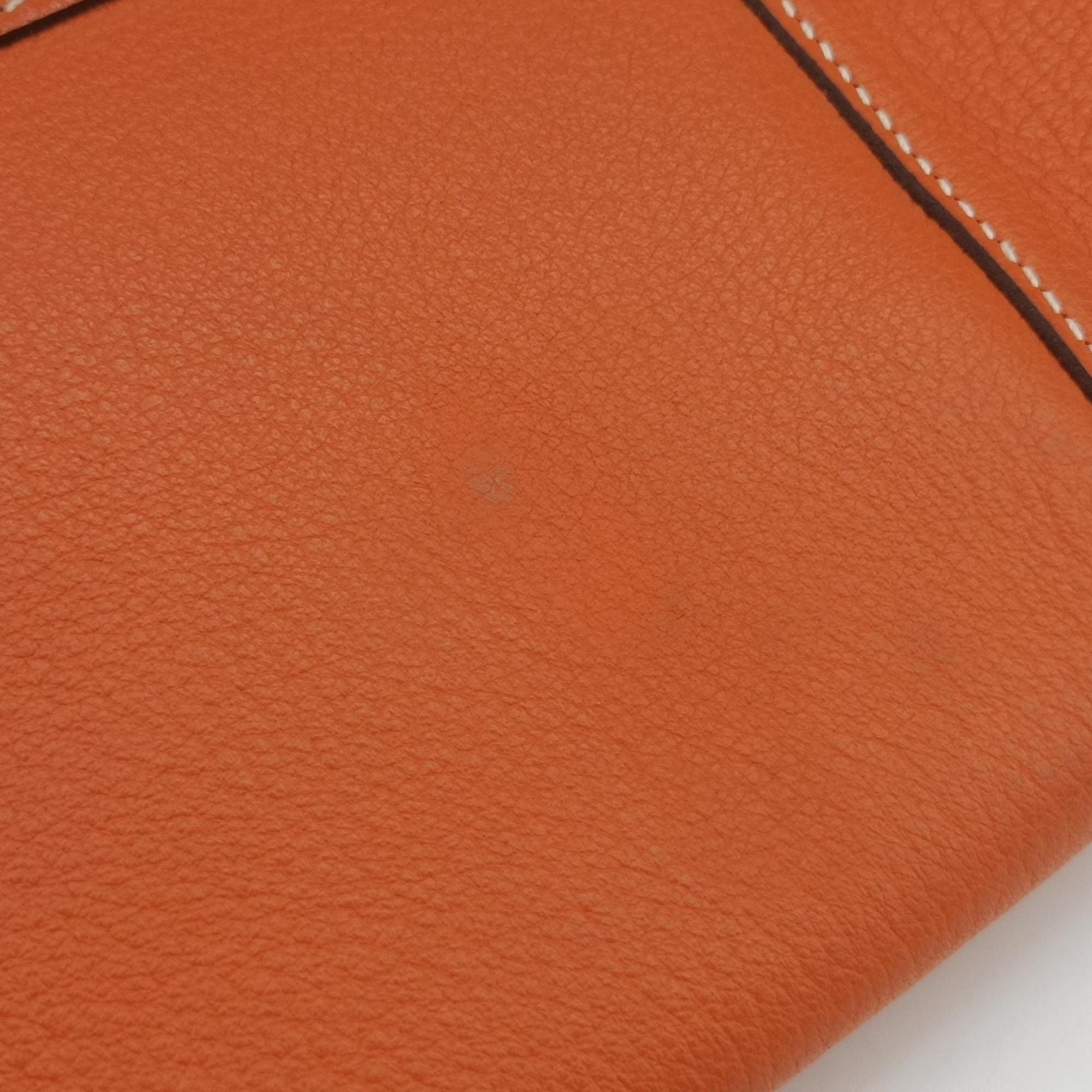 Vintage Hermes Good news Orange Taurillon Clemence  shoulderbag | stylenewstar