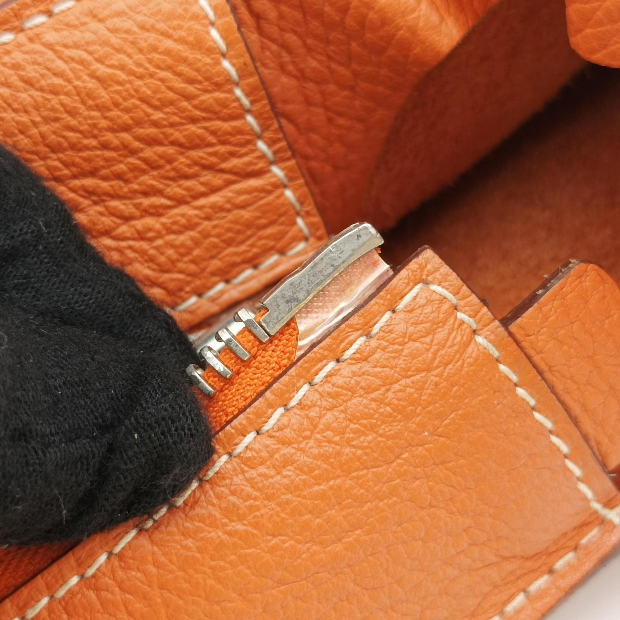 Vintage Hermes Good news Orange Taurillon Clemence  shoulderbag | stylenewstar