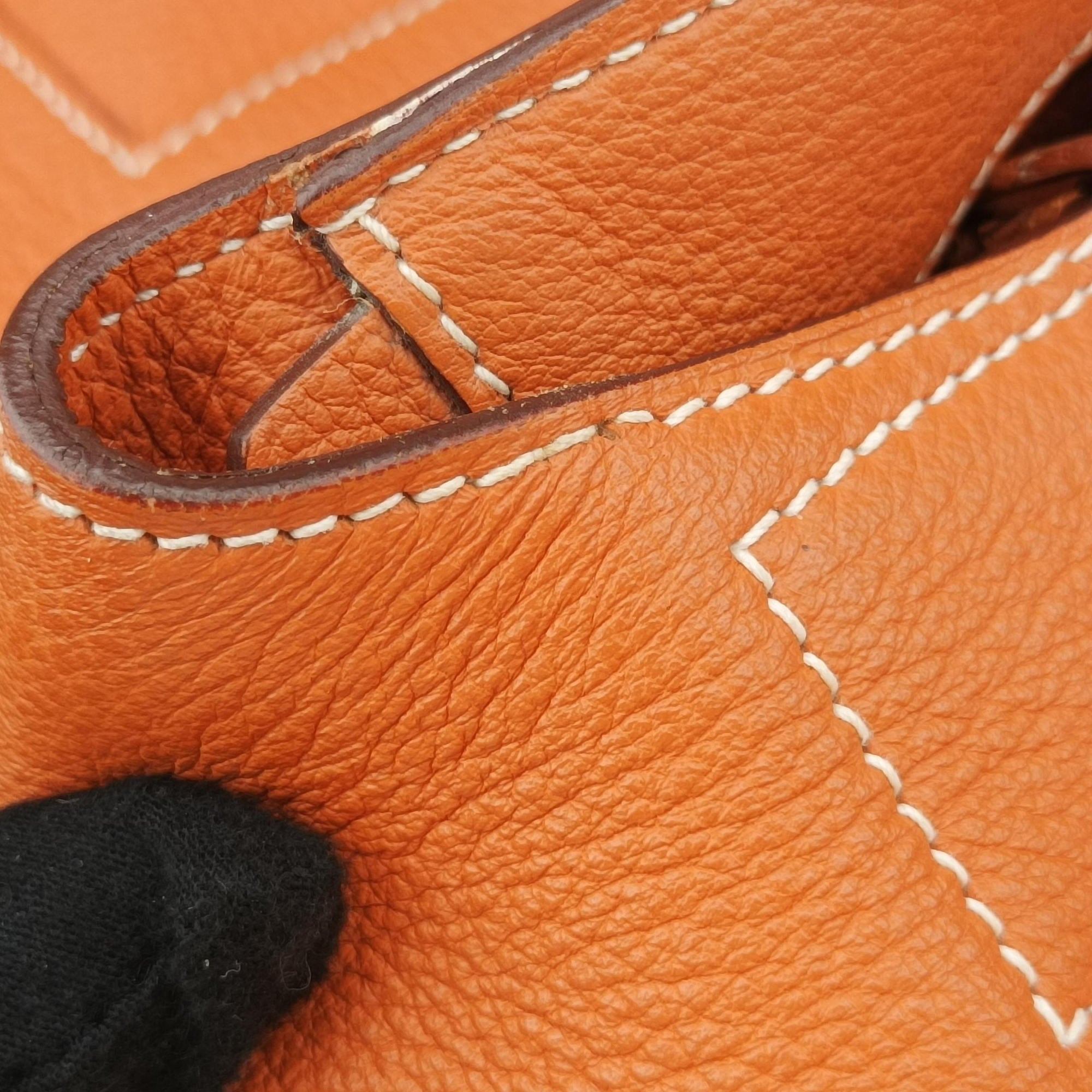 Vintage Hermes Good news Orange Taurillon Clemence  shoulderbag | stylenewstar