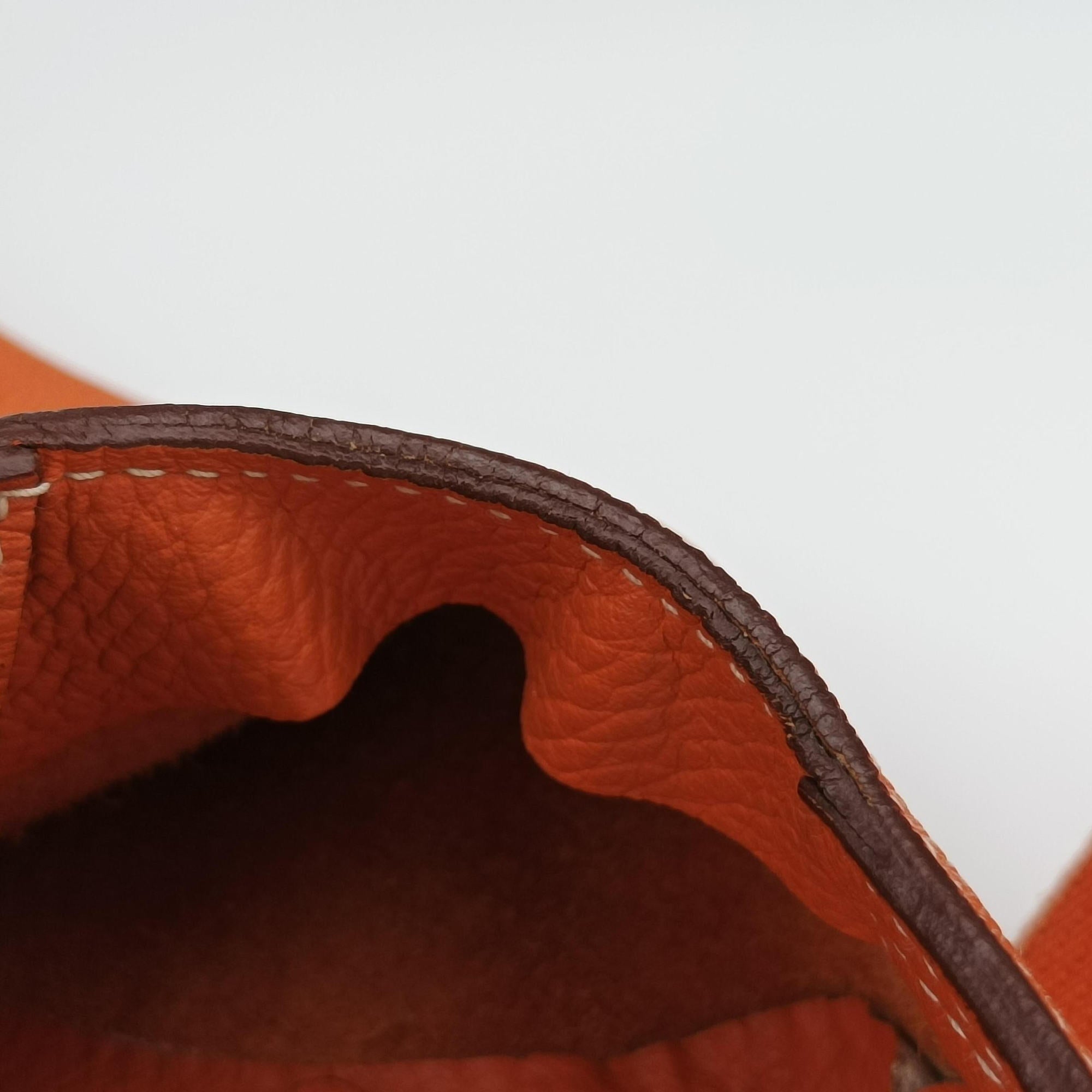 Vintage Hermes Good news Orange Taurillon Clemence  shoulderbag | stylenewstar