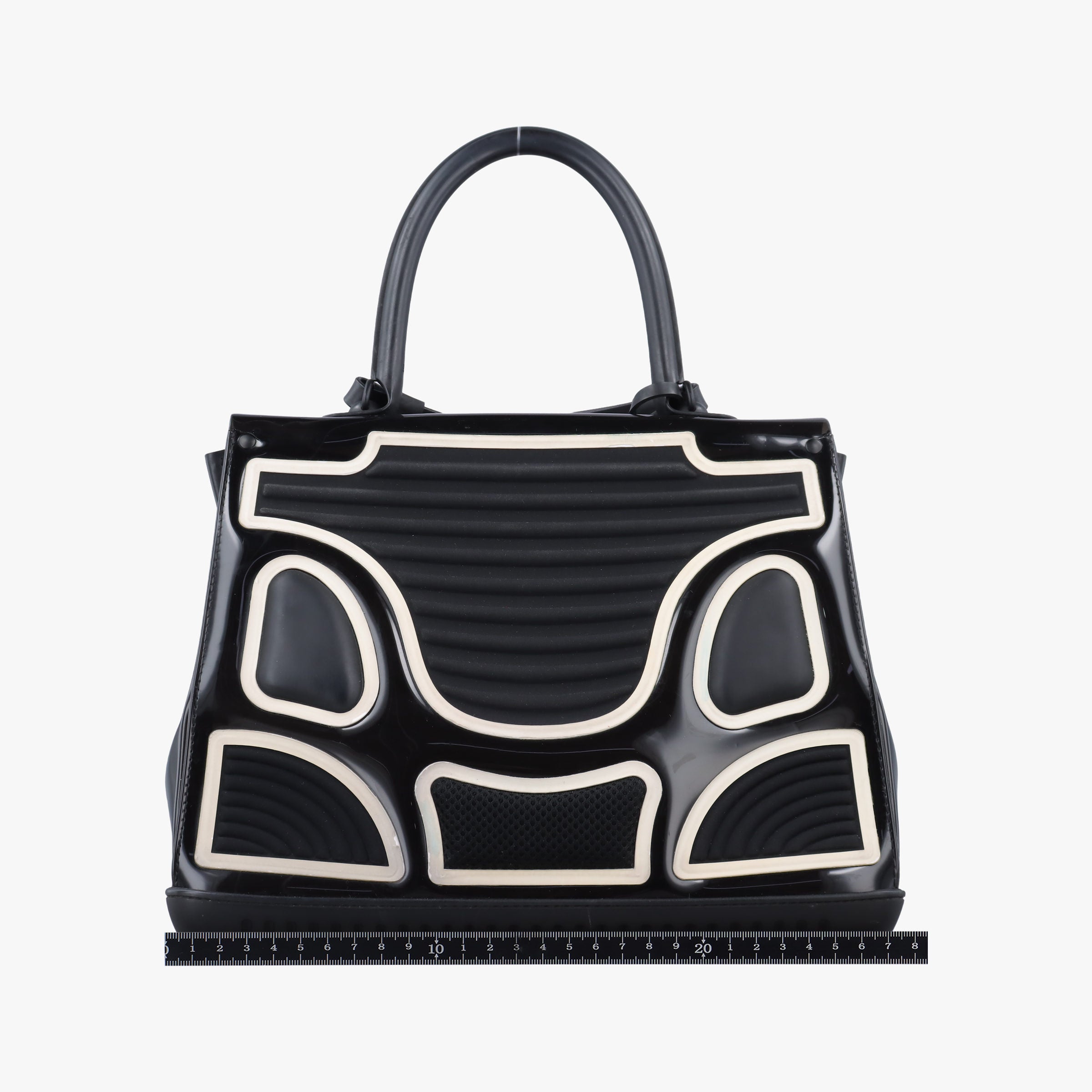 Vintage Delvaux Brillant Black x white Plastic  shoulderbag | stylenewstar