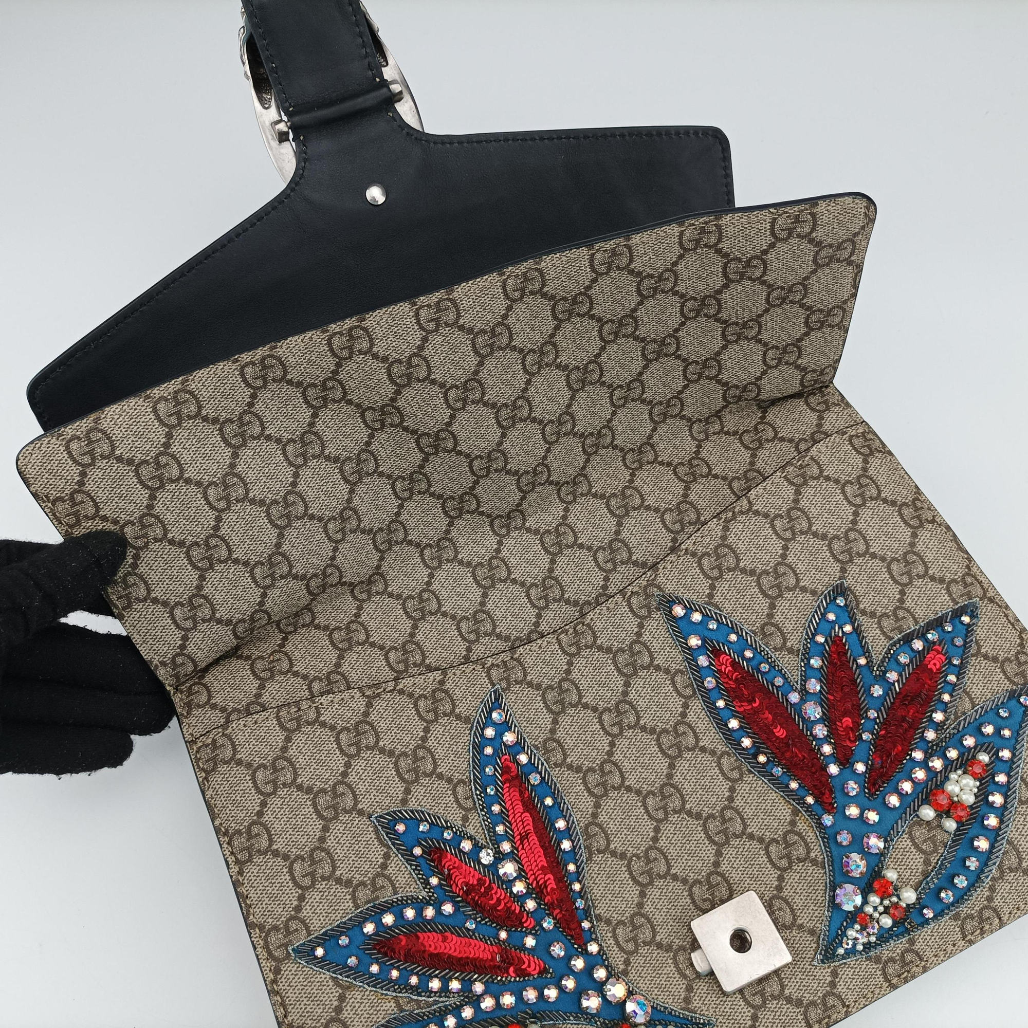 Secondhand Gucci Dionysus Beige×Multicolour PVC coated canvas×snakeskin 400235 shoulderbag | stylenewstar