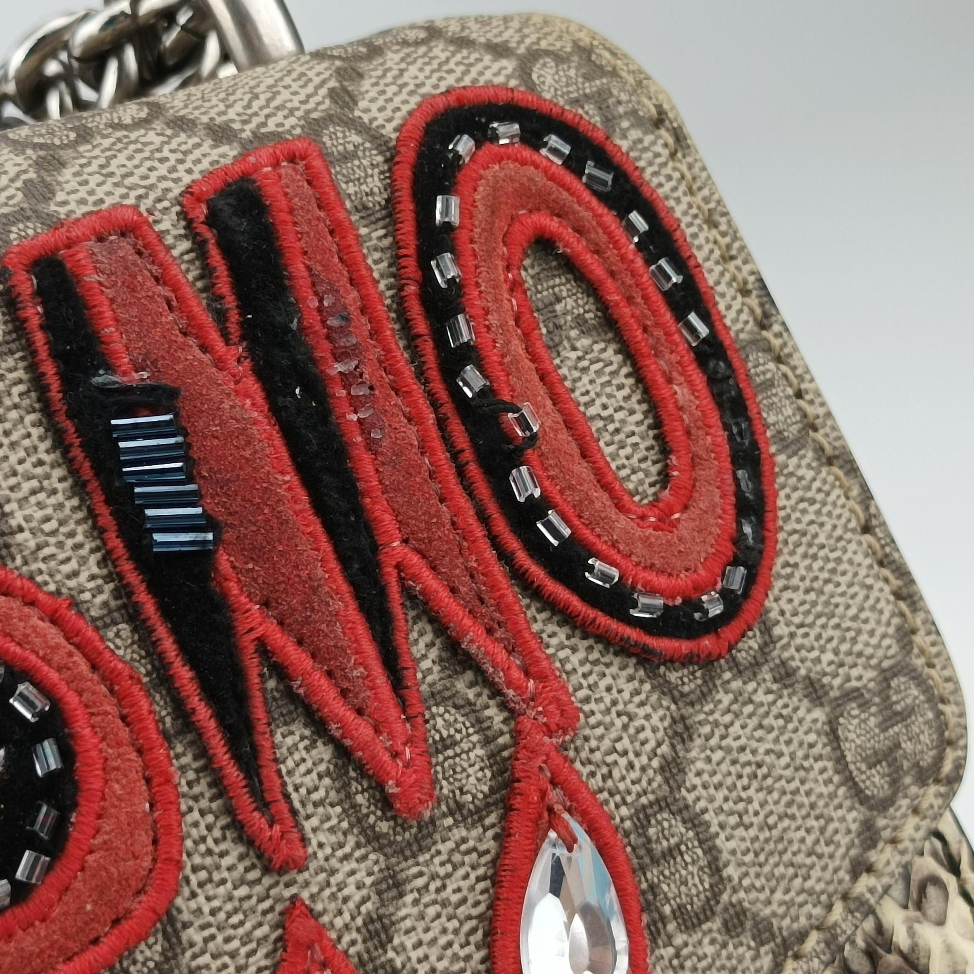 Secondhand Gucci Dionysus Beige×Multicolour PVC coated canvas×snakeskin 400235 shoulderbag | stylenewstar
