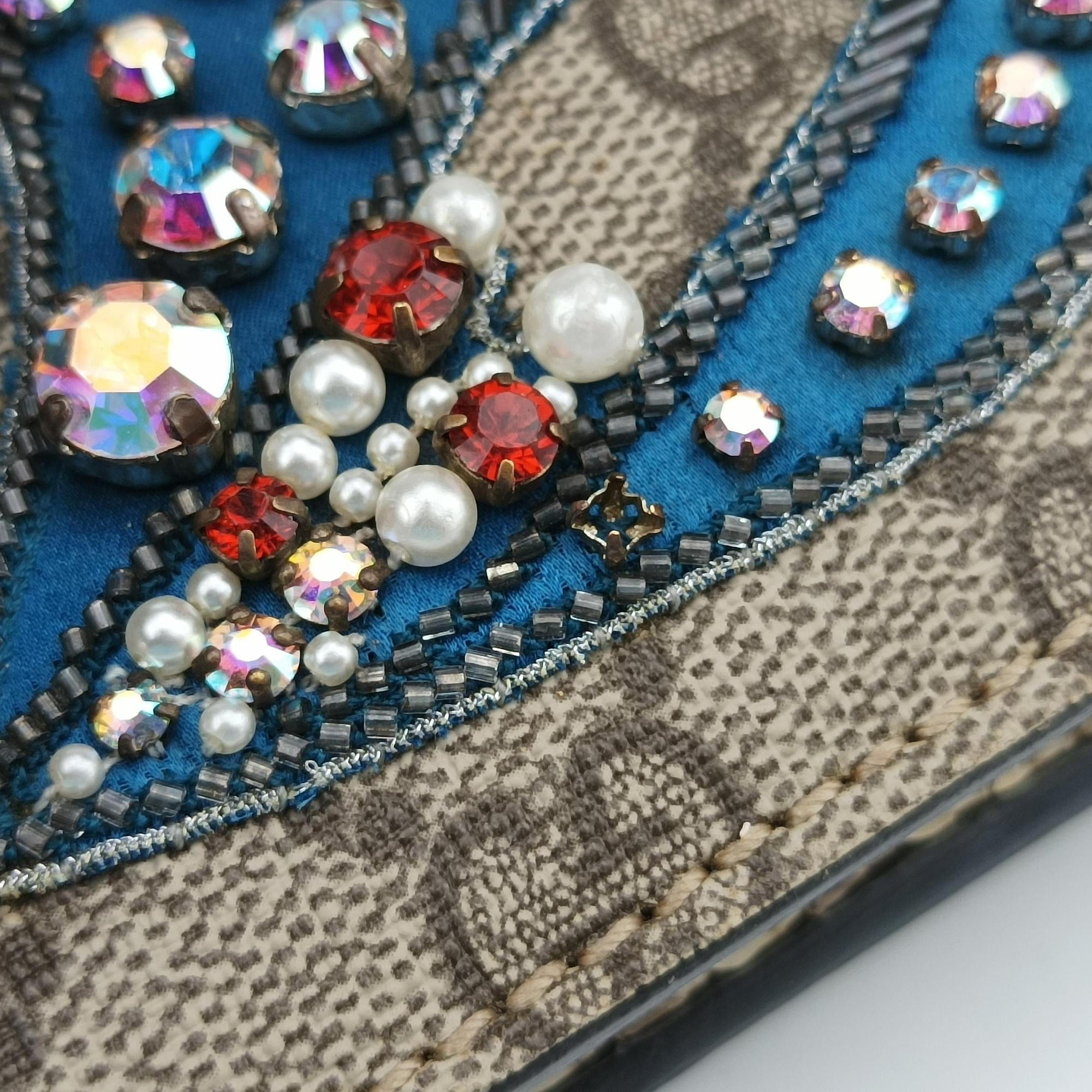 Secondhand Gucci Dionysus Beige×Multicolour PVC coated canvas×snakeskin 400235 shoulderbag | stylenewstar