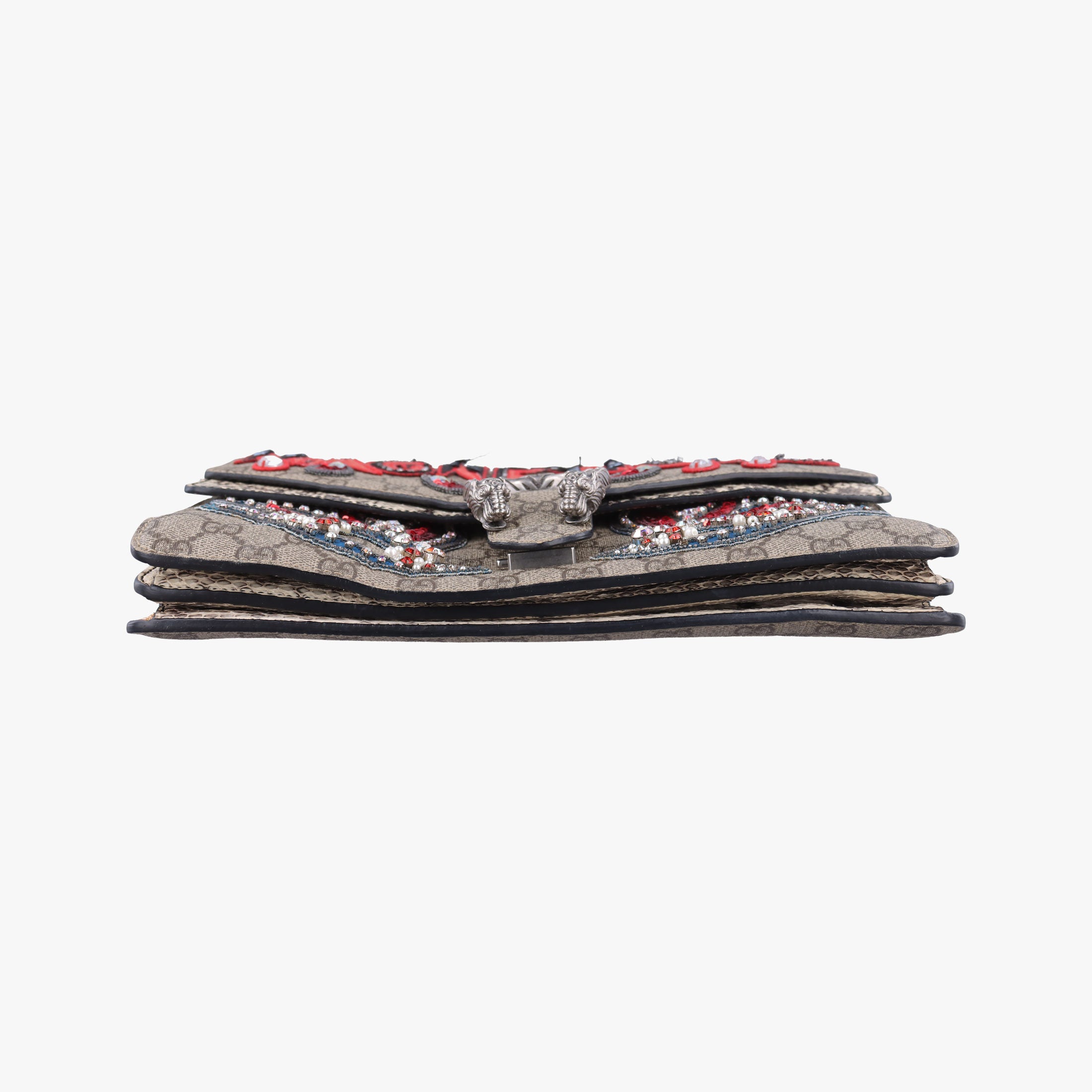 Secondhand Gucci Dionysus Beige×Multicolour PVC coated canvas×snakeskin 400235 shoulderbag | stylenewstar
