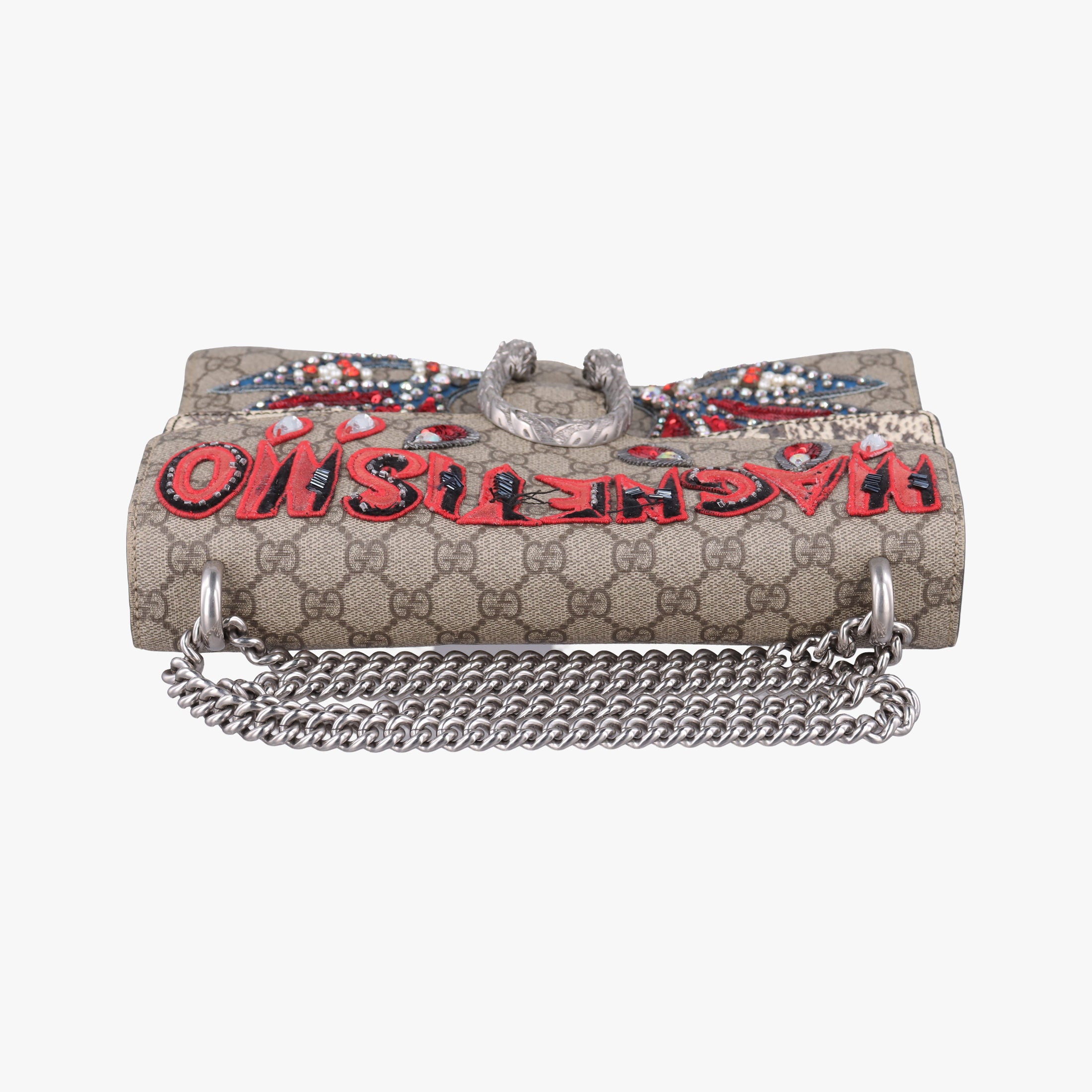 Secondhand Gucci Dionysus Beige×Multicolour PVC coated canvas×snakeskin 400235 shoulderbag | stylenewstar