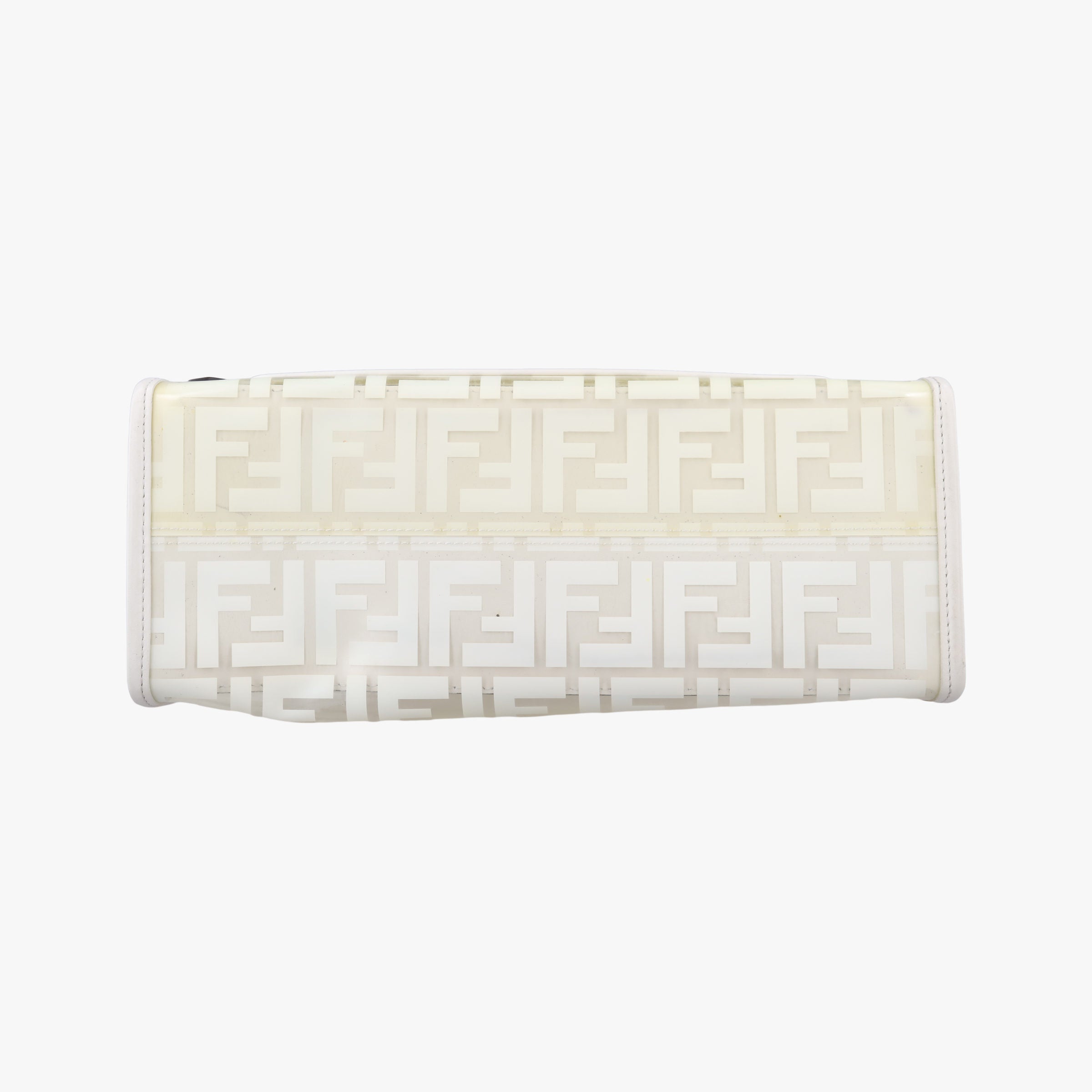 Pre-owned Fendi Runaway Shopper White PVC coated canvas×Leather 8BH353 shoulderbag | stylenewstar