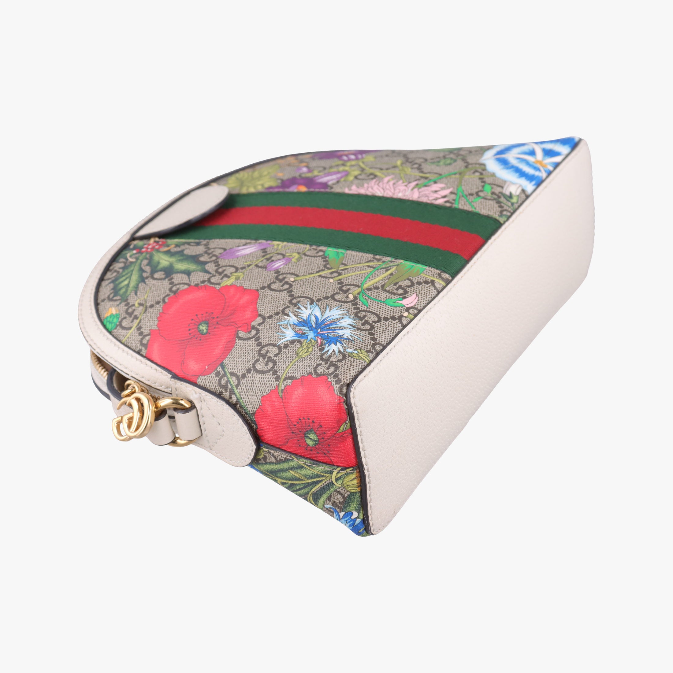Pre-owned Gucci Ophidia beige×multi PVC coated canvas×Leather 499621 shoulderbag | stylenewstar