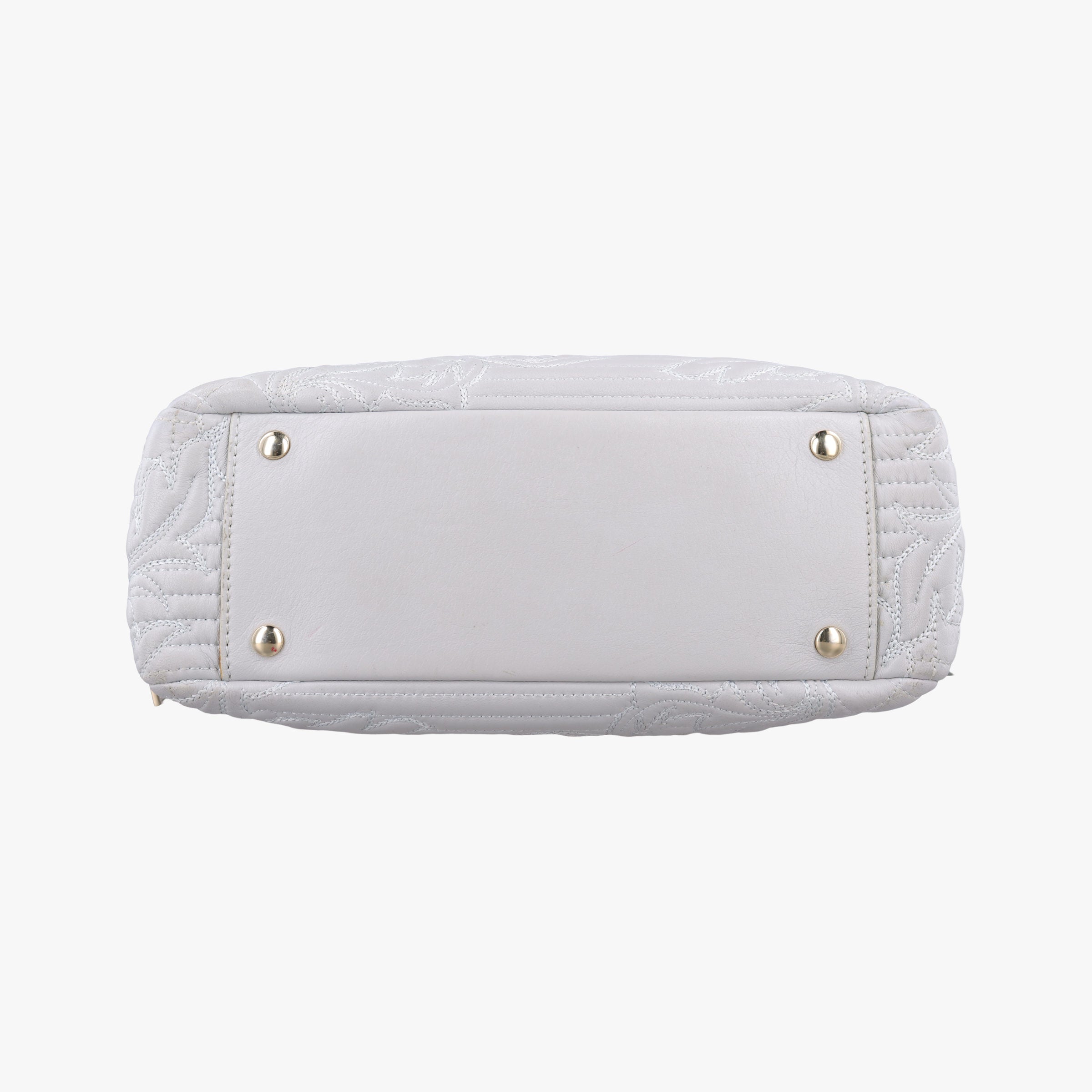 Vintage VERSACE Vanitas Studded Grey Leather  shoulderbag | stylenewstar