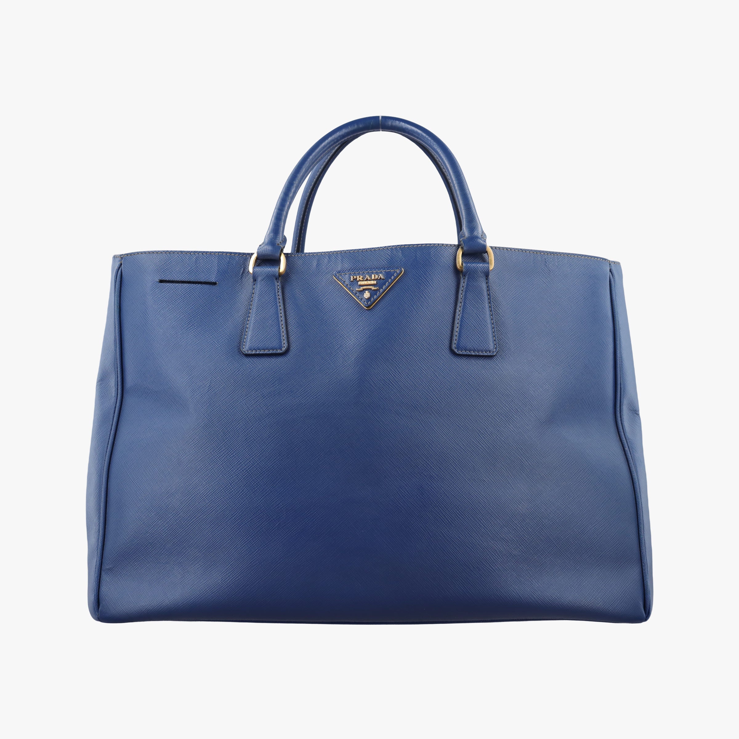 Pre-owned Prada Galleria Blue SAFFIANO Leather BN2274 handbag | stylenewstar
