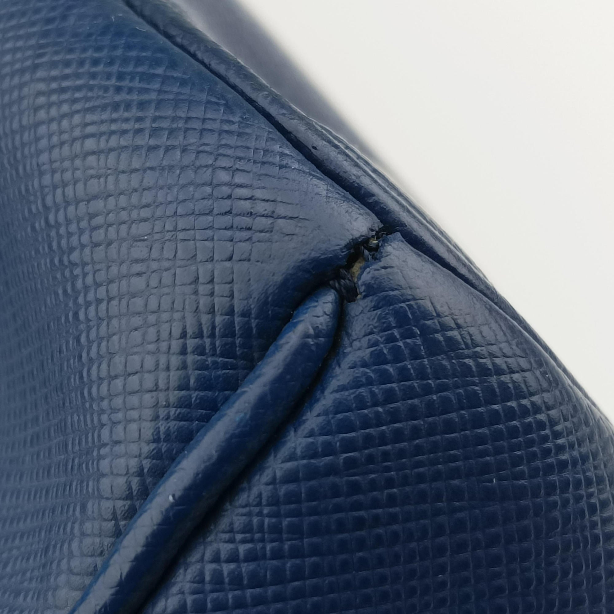 Pre-owned Prada Galleria Blue SAFFIANO Leather BN2274 handbag | stylenewstar