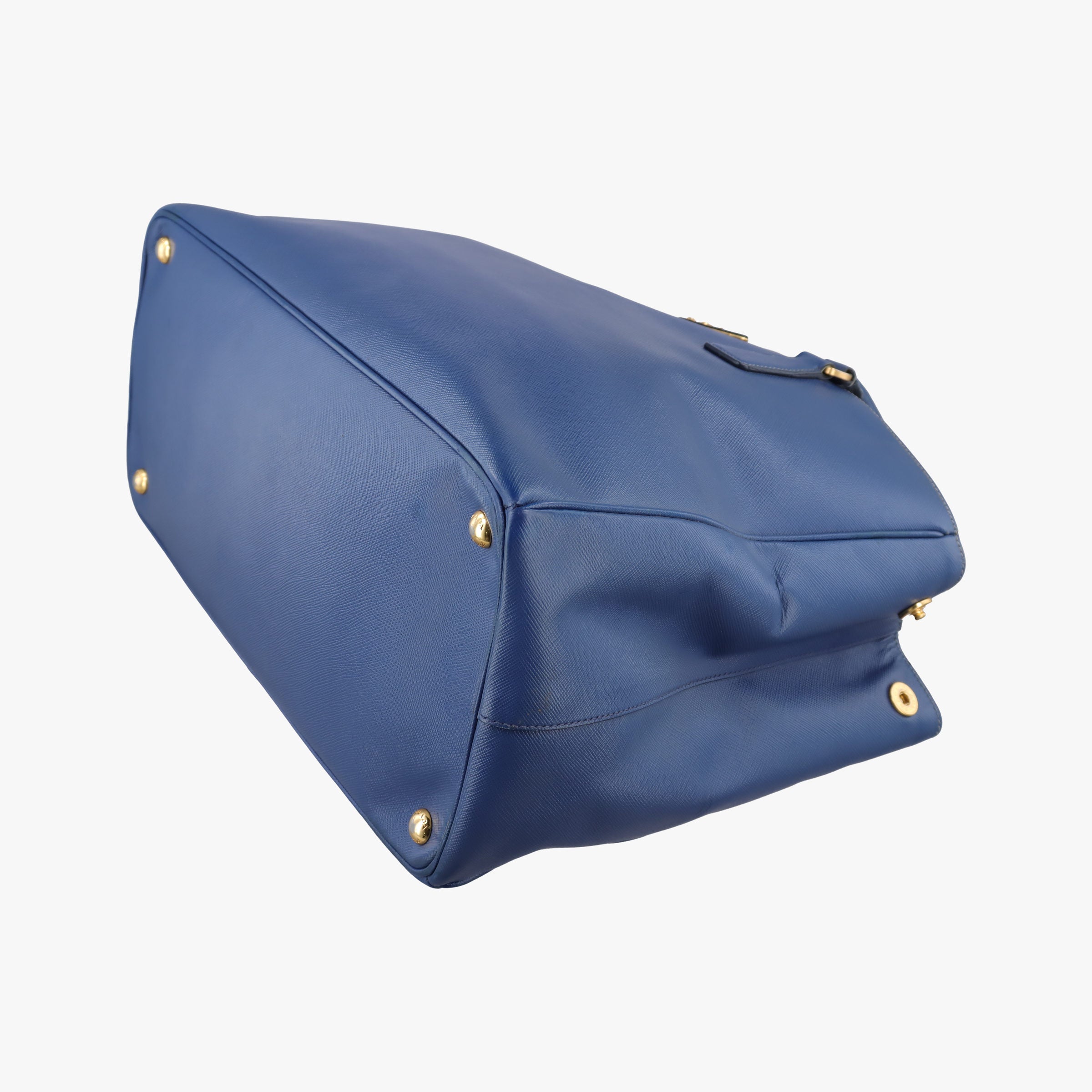 Pre-owned Prada Galleria Blue SAFFIANO Leather BN2274 handbag | stylenewstar