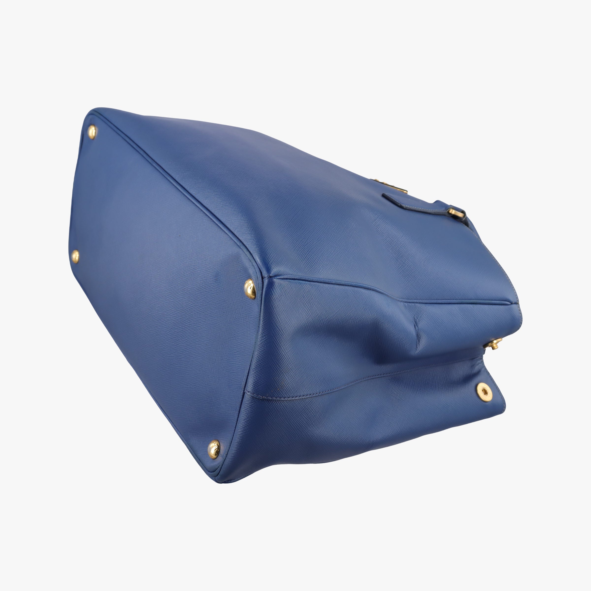 Pre-owned Prada Galleria Blue SAFFIANO Leather BN2274 handbag | stylenewstar