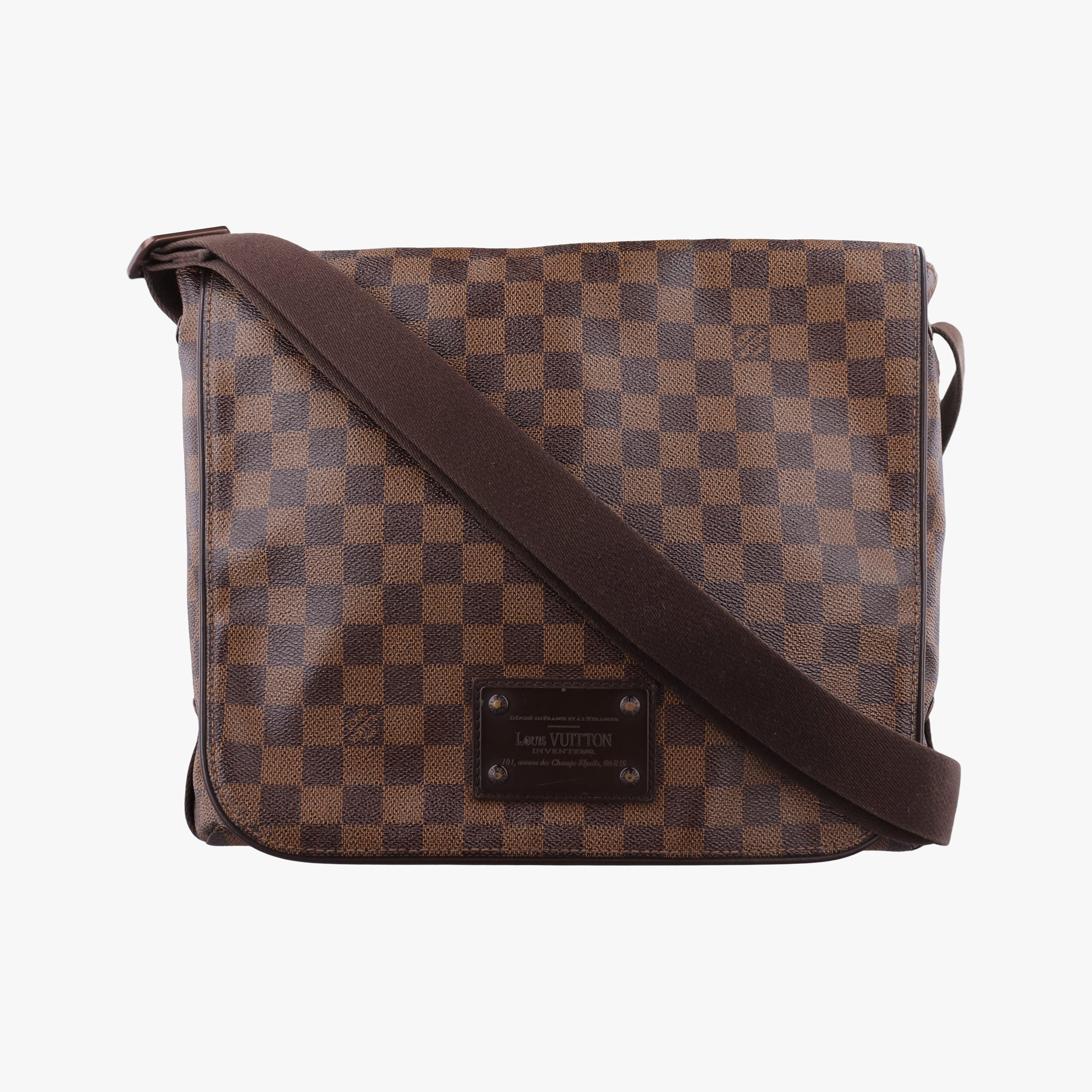 Vintage Louis Vuitton BROOKLYN MM EBENE Damier Canvas N51211 shoulderbag | stylenewstar