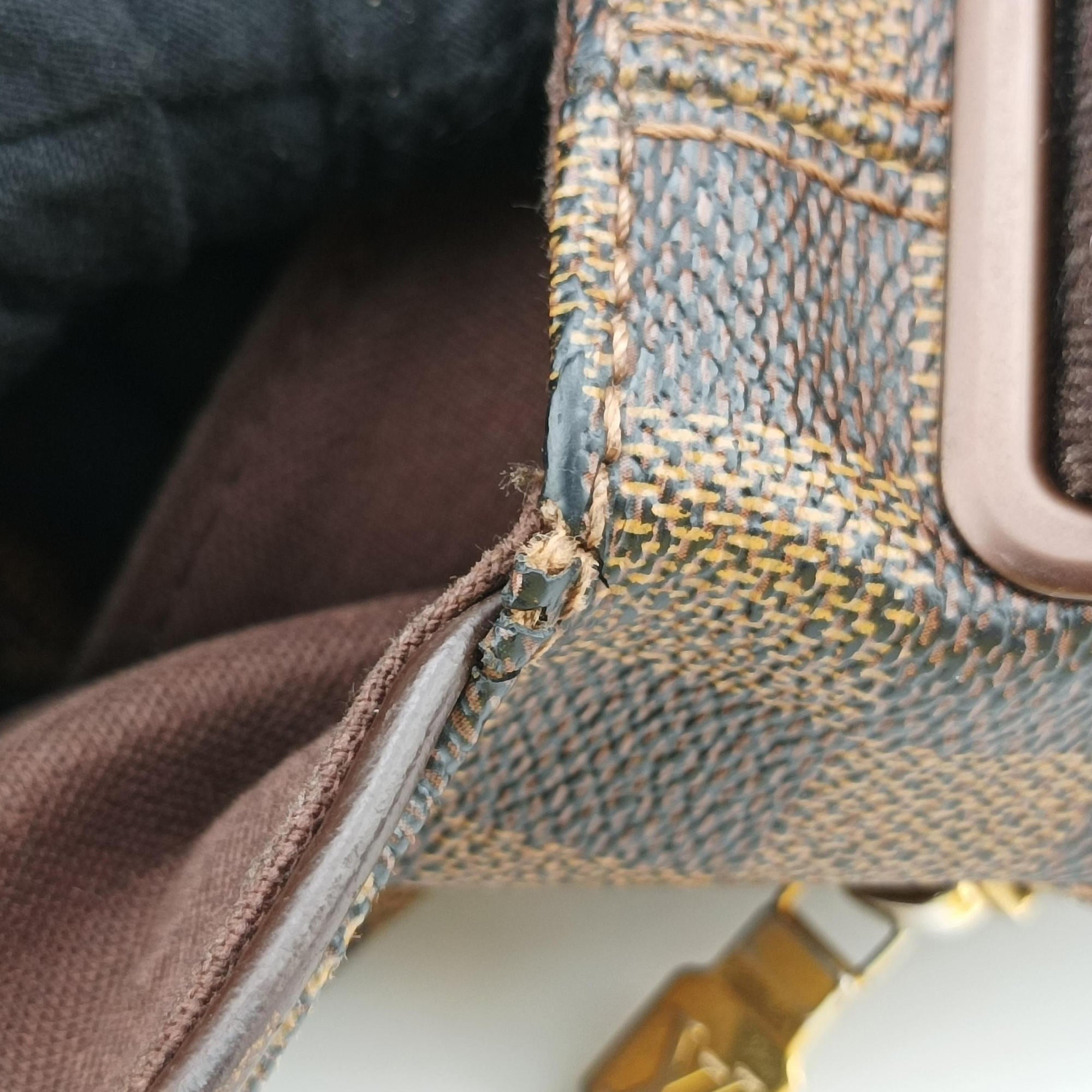 Vintage Louis Vuitton BROOKLYN MM EBENE Damier Canvas N51211 shoulderbag | stylenewstar