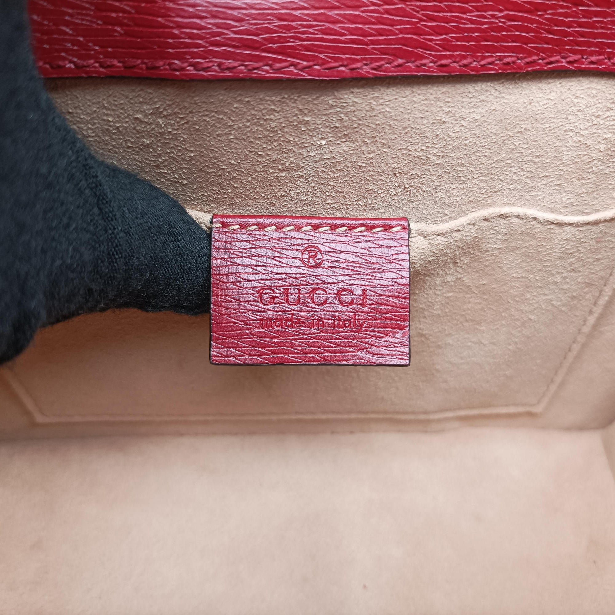 Pre-owned Gucci Sylvie red×Multicolour Leather 470270 shoulderbag | stylenewstar