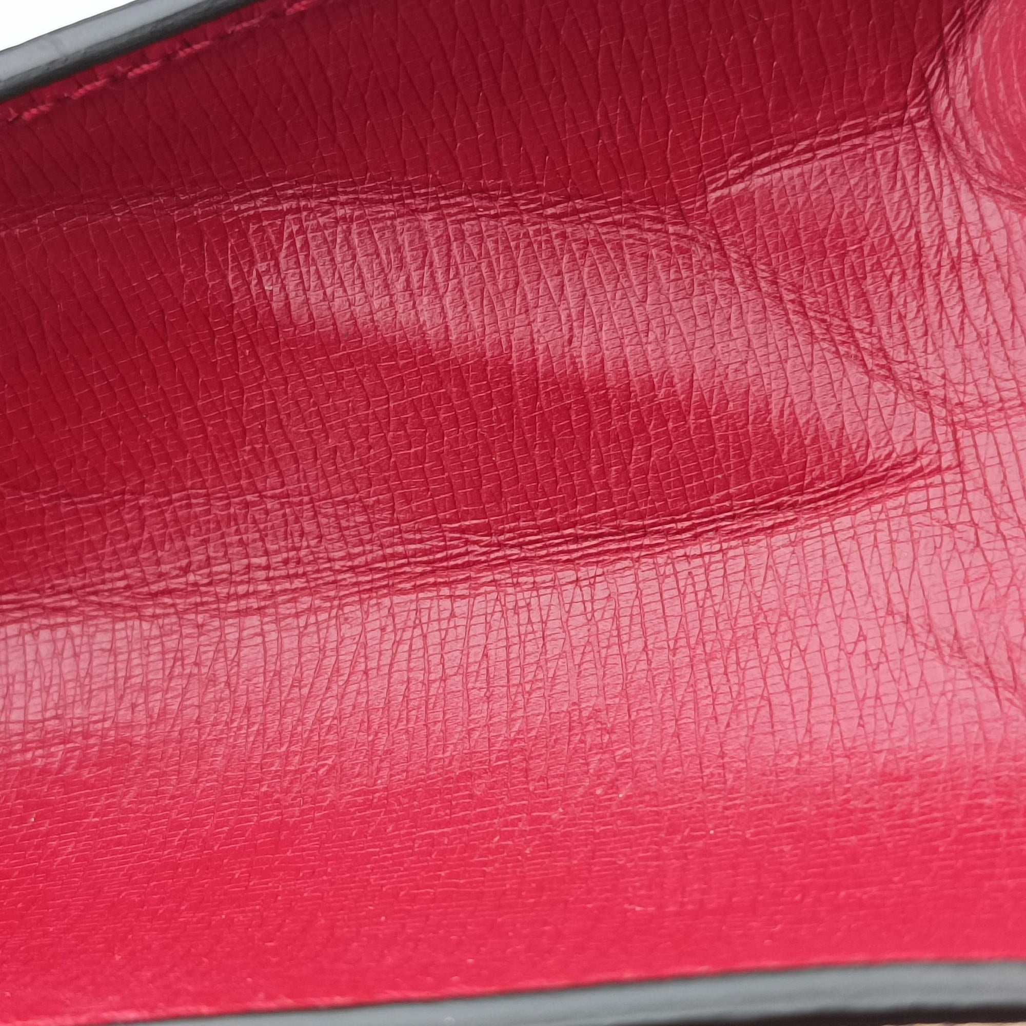 Pre-owned Gucci Sylvie red×Multicolour Leather 470270 shoulderbag | stylenewstar