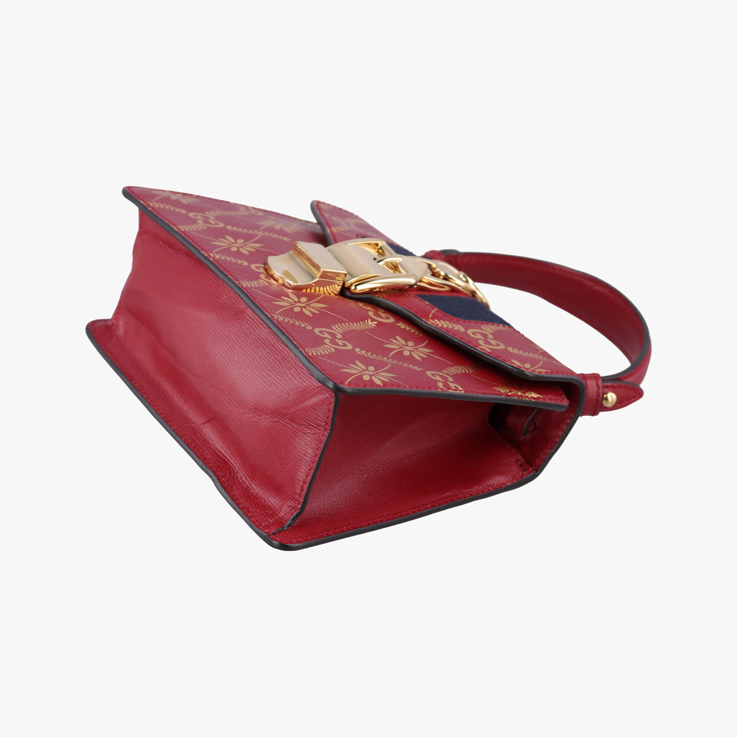 Pre-owned Gucci Sylvie red×Multicolour Leather 470270 shoulderbag | stylenewstar