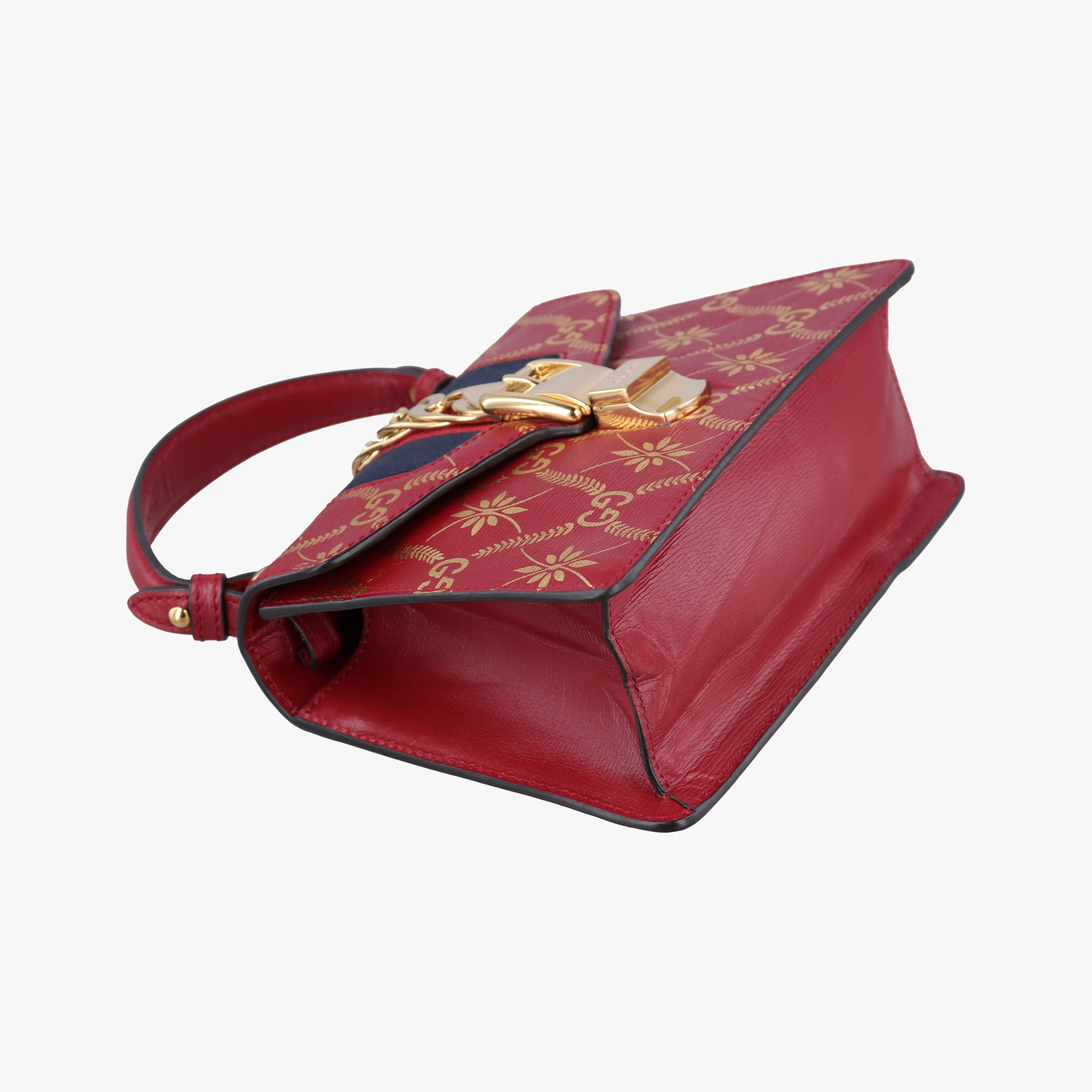 Pre-owned Gucci Sylvie red×Multicolour Leather 470270 shoulderbag | stylenewstar