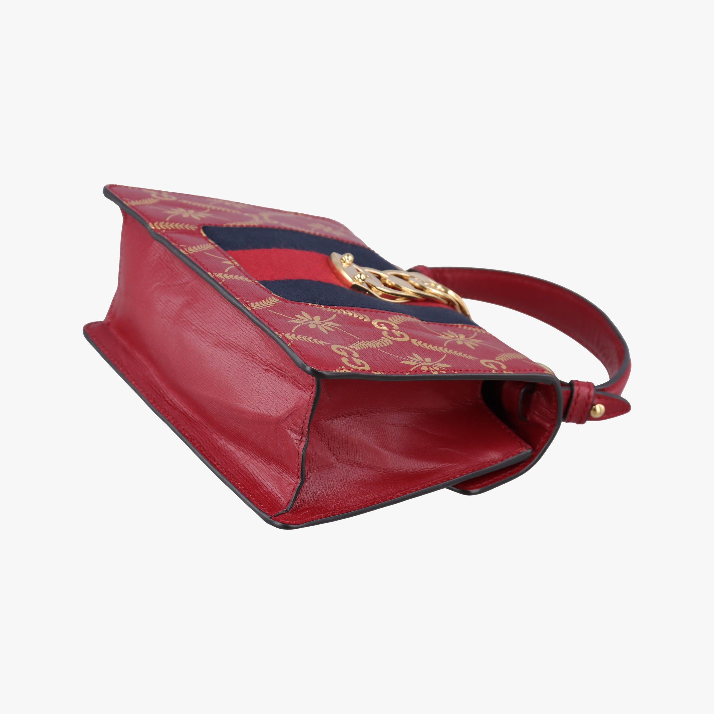 Pre-owned Gucci Sylvie red×Multicolour Leather 470270 shoulderbag | stylenewstar