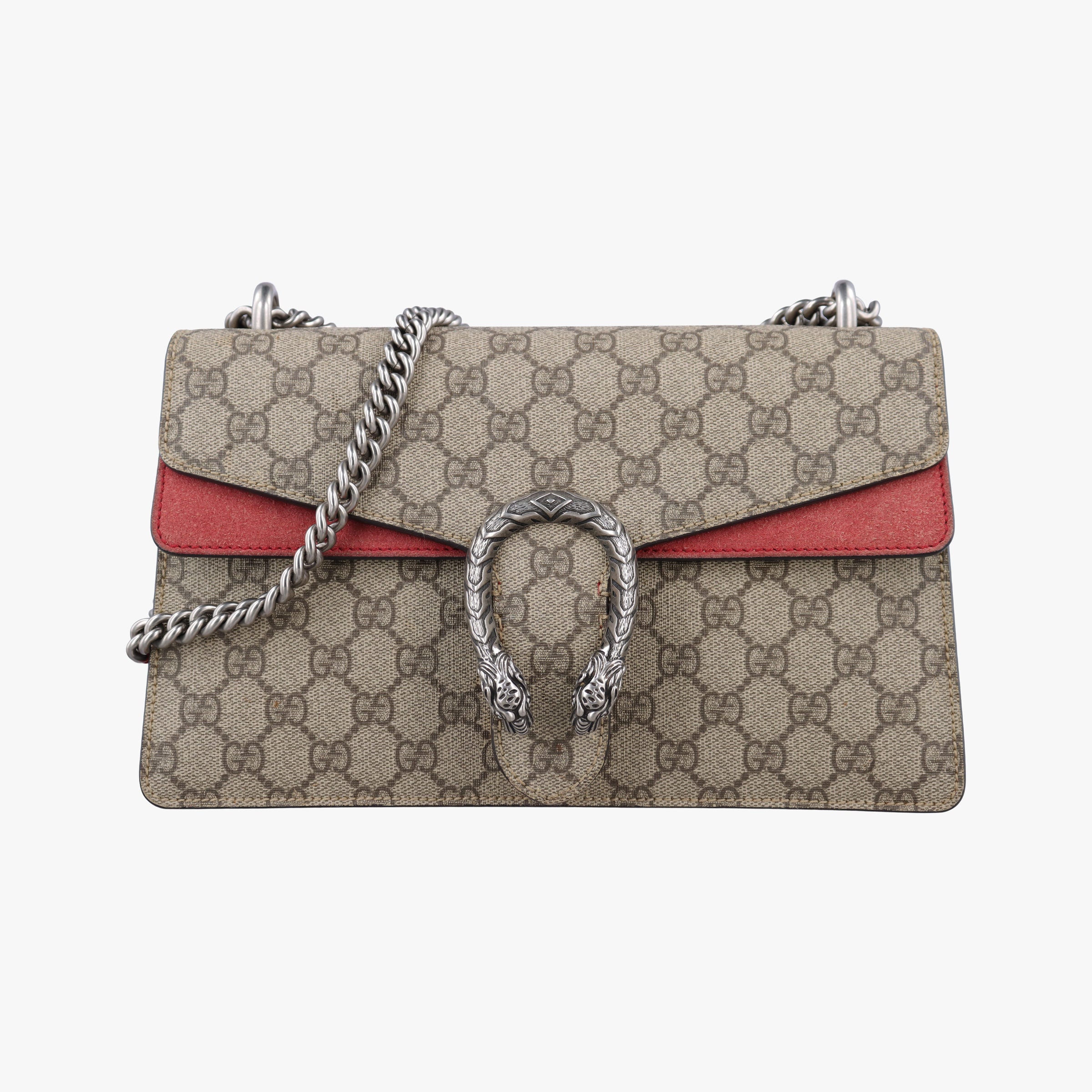 Secondhand Gucci Dionysus beige×red PVC coated canvas x Suede 400249 shoulderbag | stylenewstar