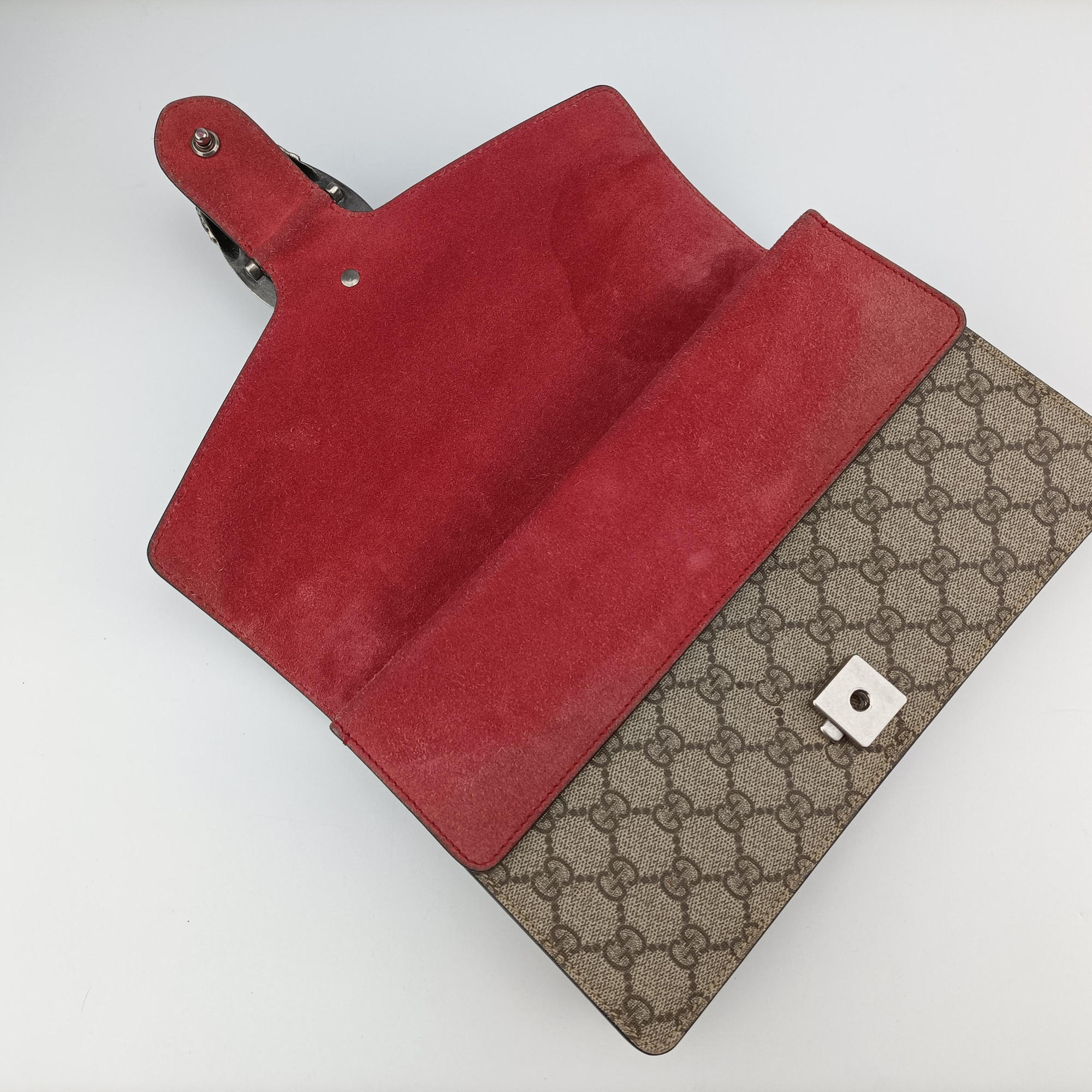 Secondhand Gucci Dionysus beige×red PVC coated canvas x Suede 400249 shoulderbag | stylenewstar