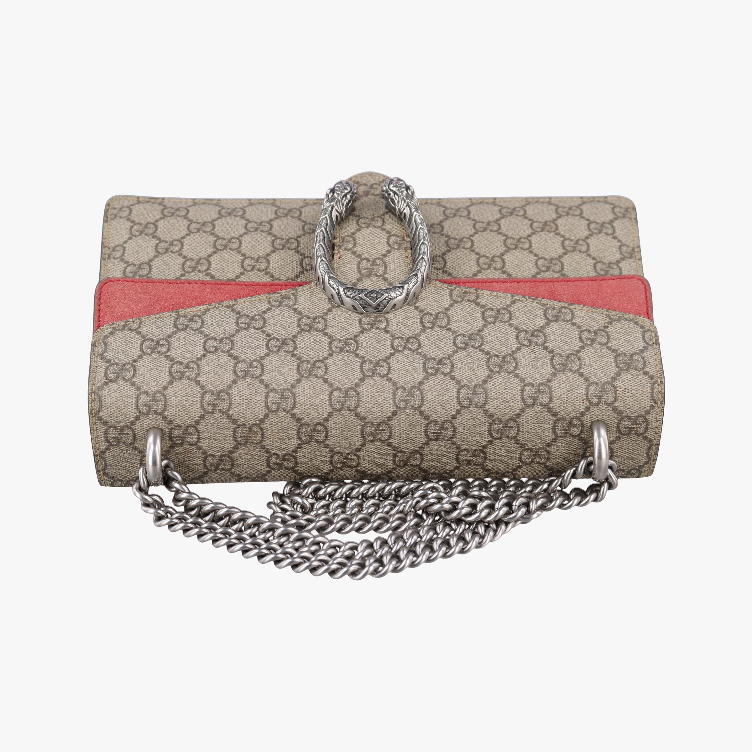 Secondhand Gucci Dionysus beige×red PVC coated canvas x Suede 400249 shoulderbag | stylenewstar