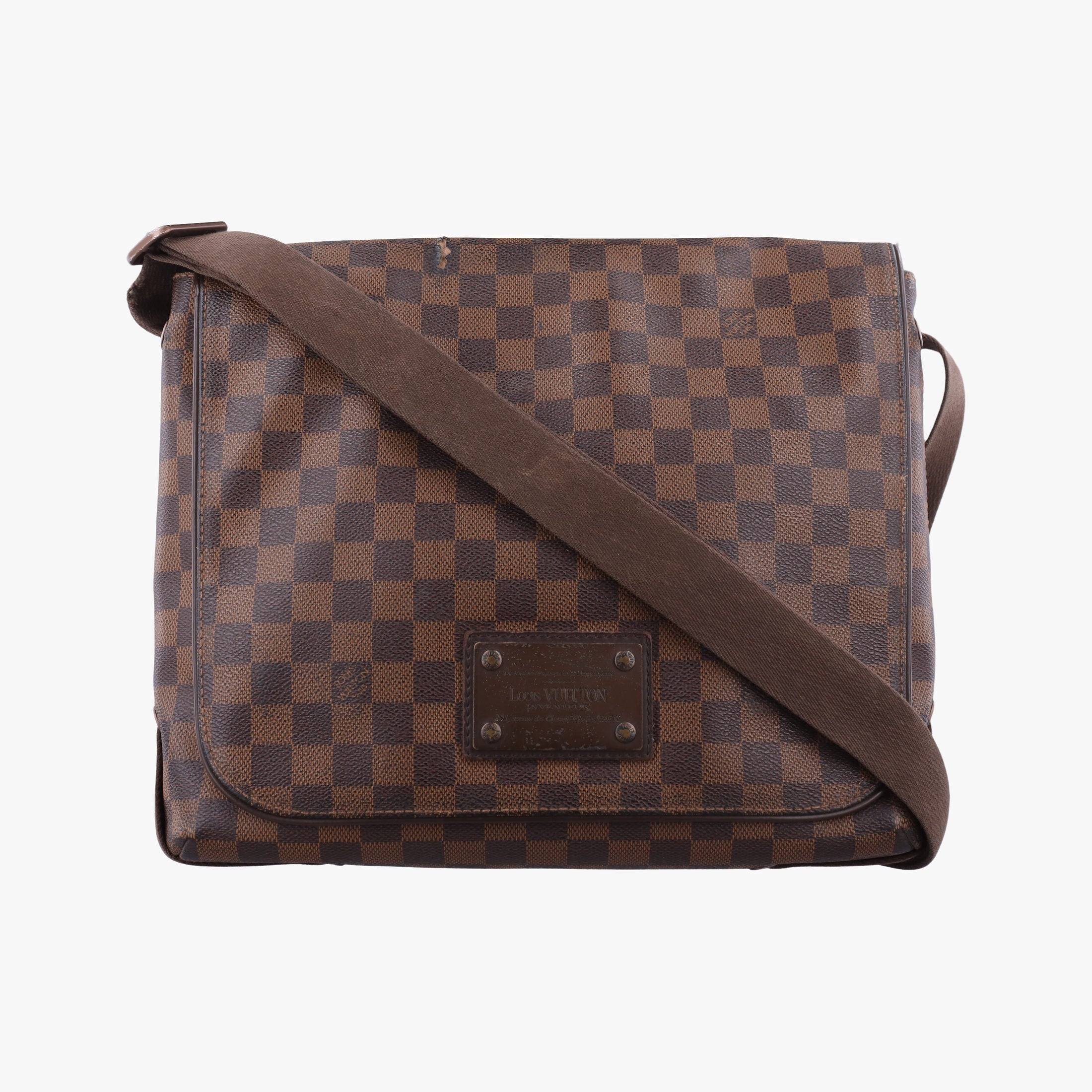 Pre-owned Louis Vuitton BROOKLYN MM EBENE Damier Canvas N51211 shoulderbag | stylenewstar