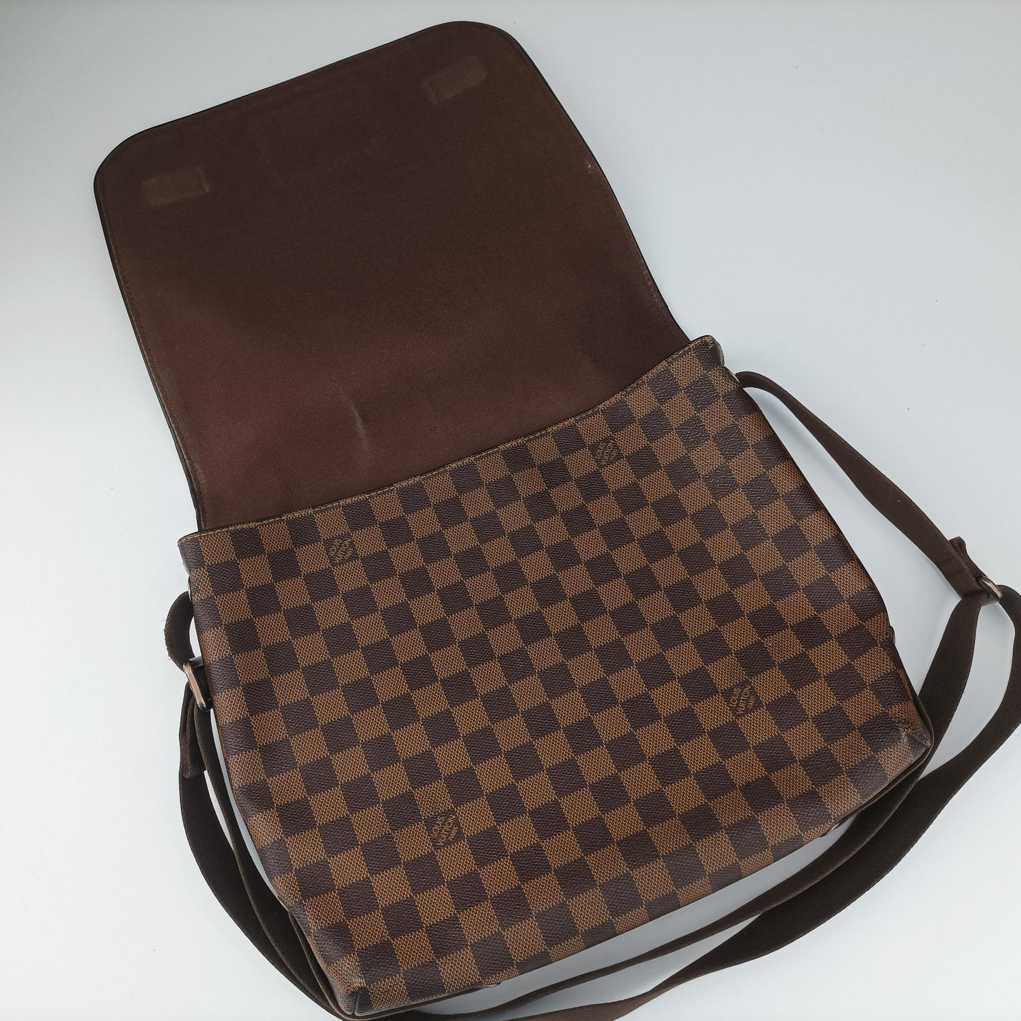 Pre-owned Louis Vuitton BROOKLYN MM EBENE Damier Canvas N51211 shoulderbag | stylenewstar