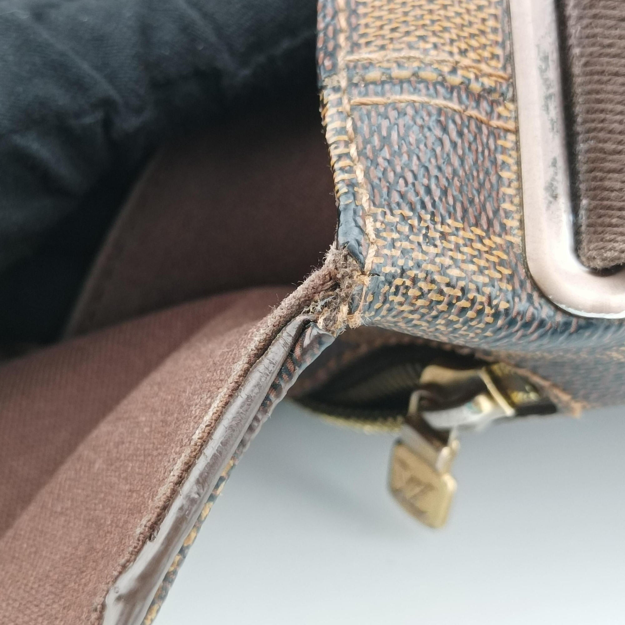 Pre-owned Louis Vuitton BROOKLYN MM EBENE Damier Canvas N51211 shoulderbag | stylenewstar