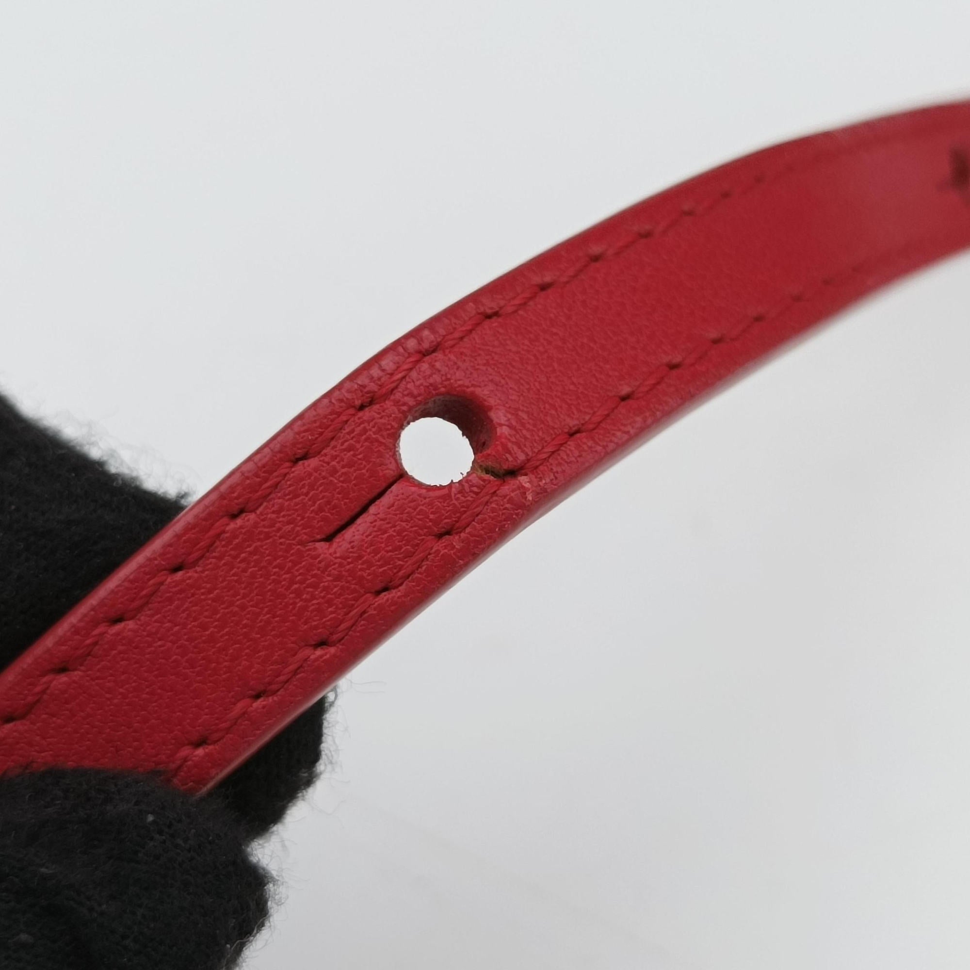 Vintage Celine TRIO Red lambskin  shoulderbag | stylenewstar