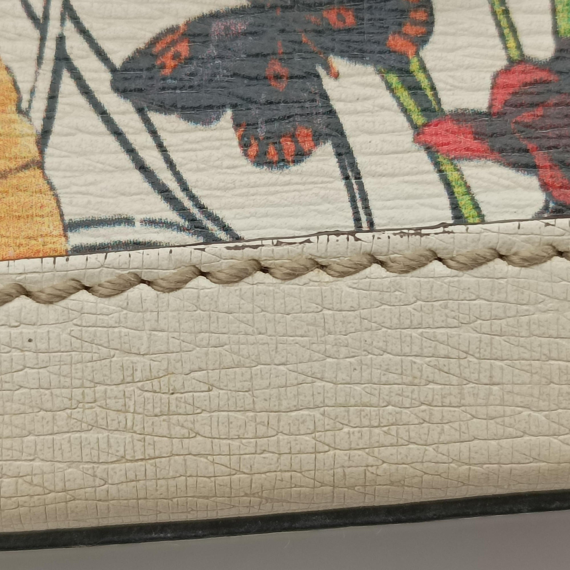 Pre-owned Gucci Nice flora White Leather 336749 shoulderbag | stylenewstar