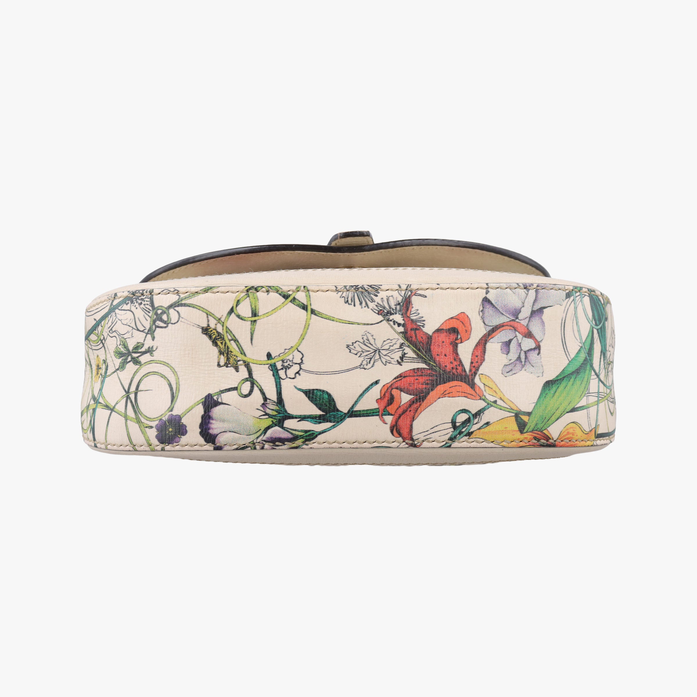 Pre-owned Gucci Nice flora White Leather 336749 shoulderbag | stylenewstar