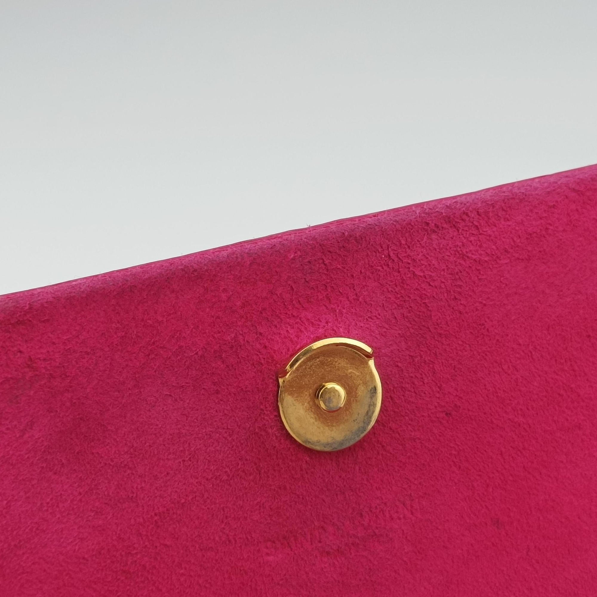 Vintage Yves Saint Laurent KATE Rose Suede 354119 shoulderbag | stylenewstar