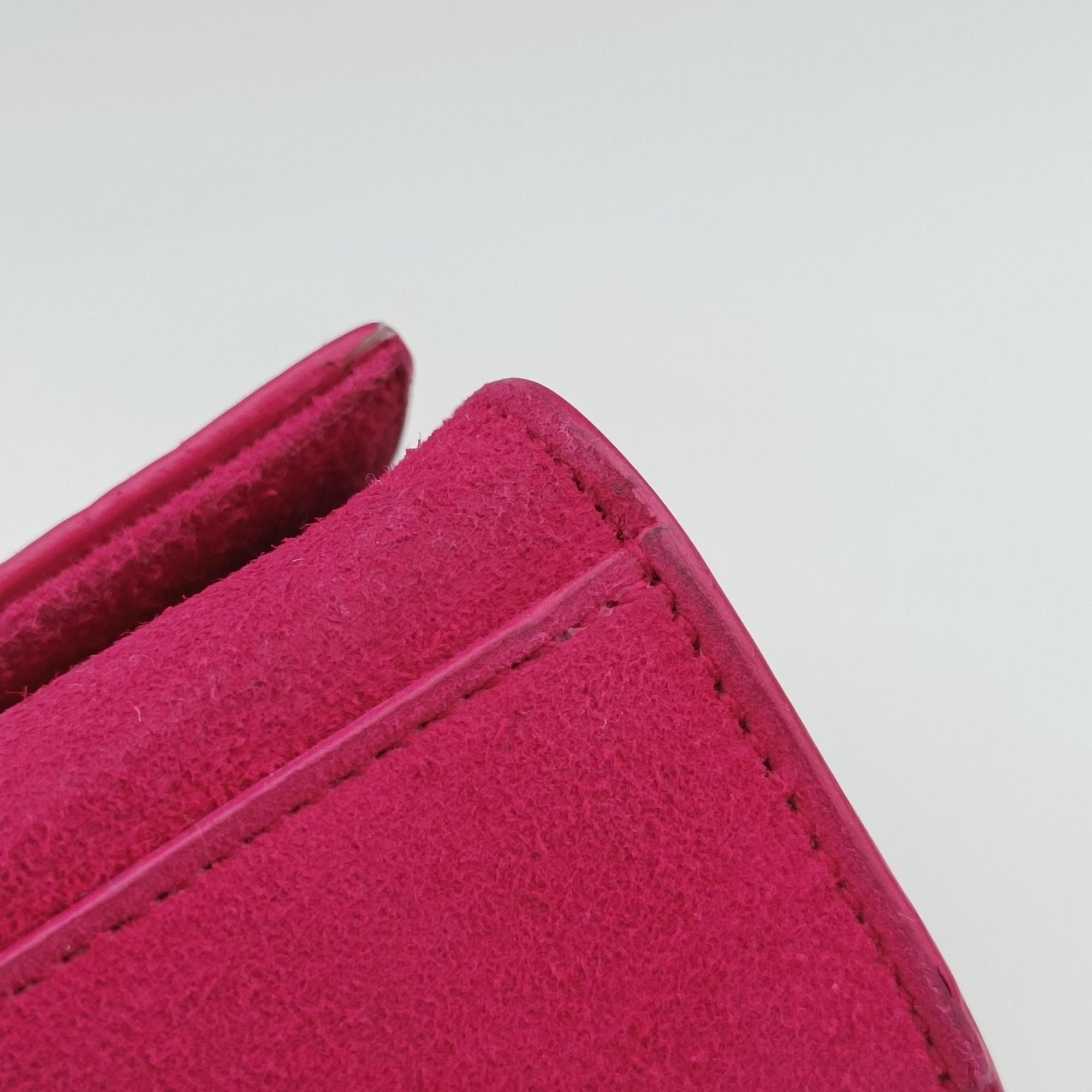 Vintage Yves Saint Laurent KATE Rose Suede 354119 shoulderbag | stylenewstar