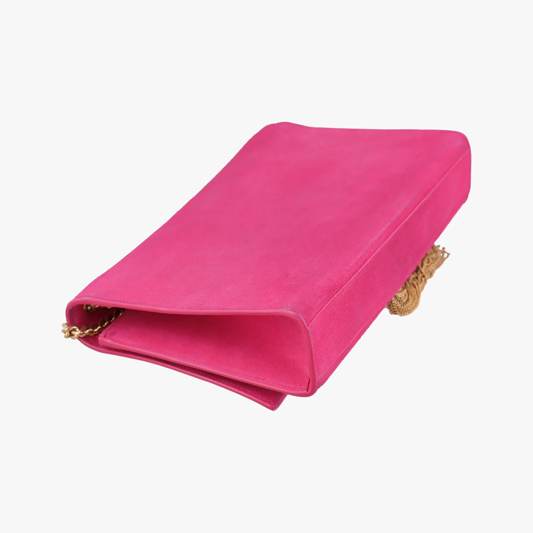 Vintage Yves Saint Laurent KATE Rose Suede 354119 shoulderbag | stylenewstar