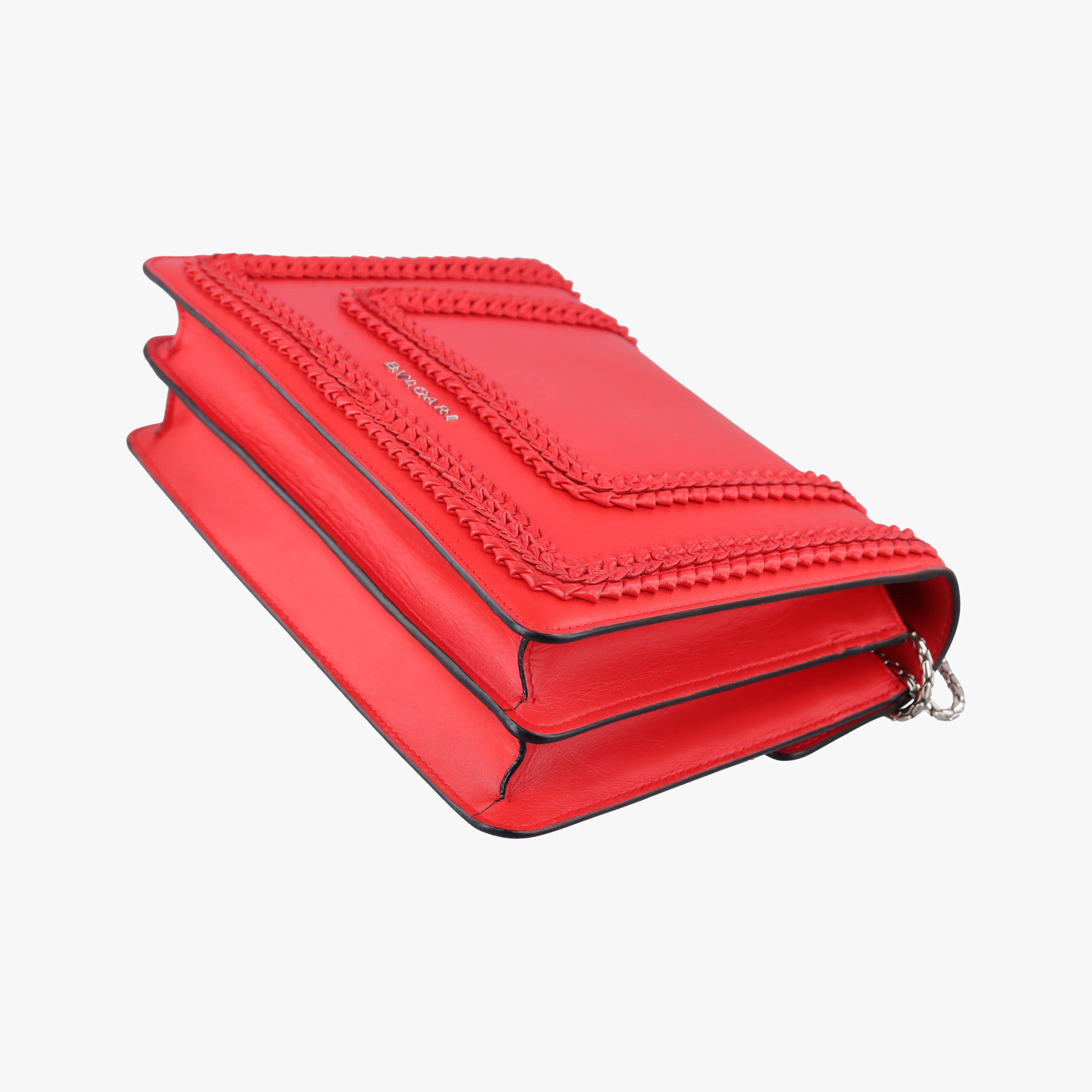 Pre-owned Bvlgari Serpenti Forever Red leather  shoulderbag | stylenewstar