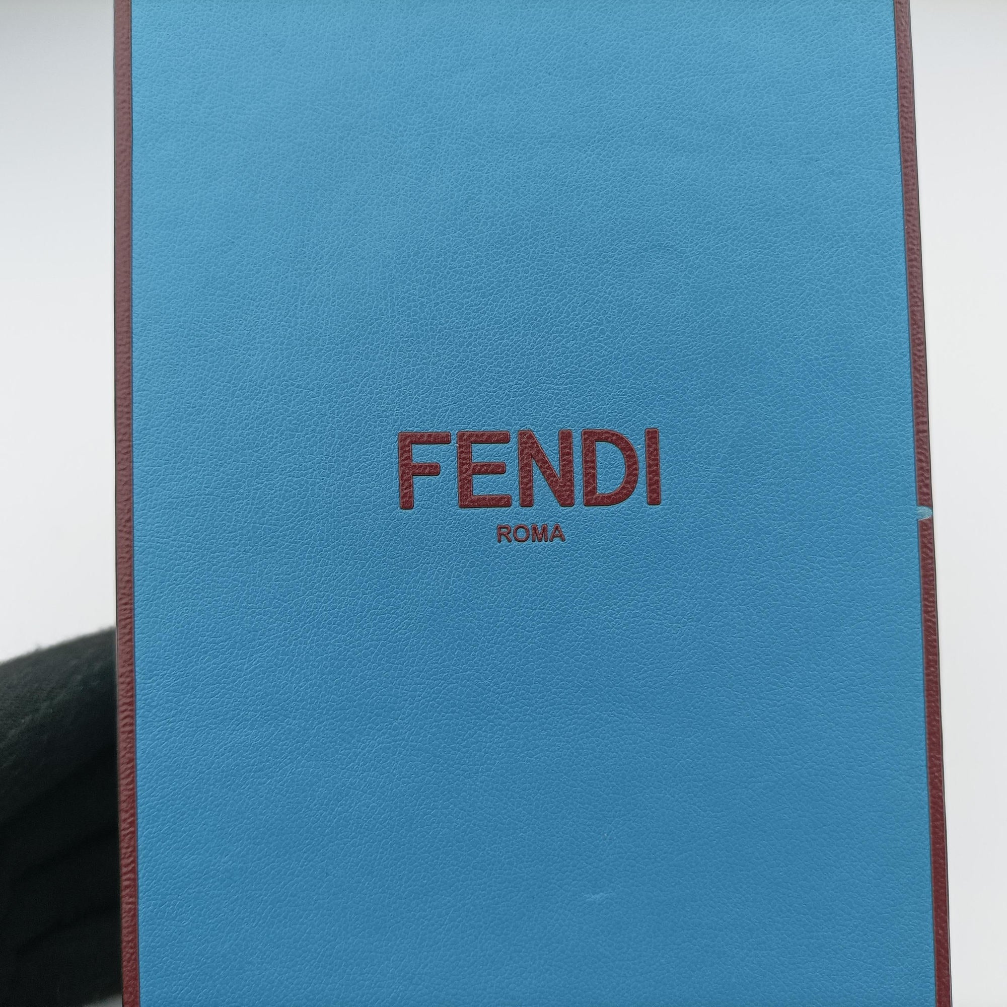 Vintage Fendi Box Packaging Blue Leather 8BT339 shoulderbag | stylenewstar