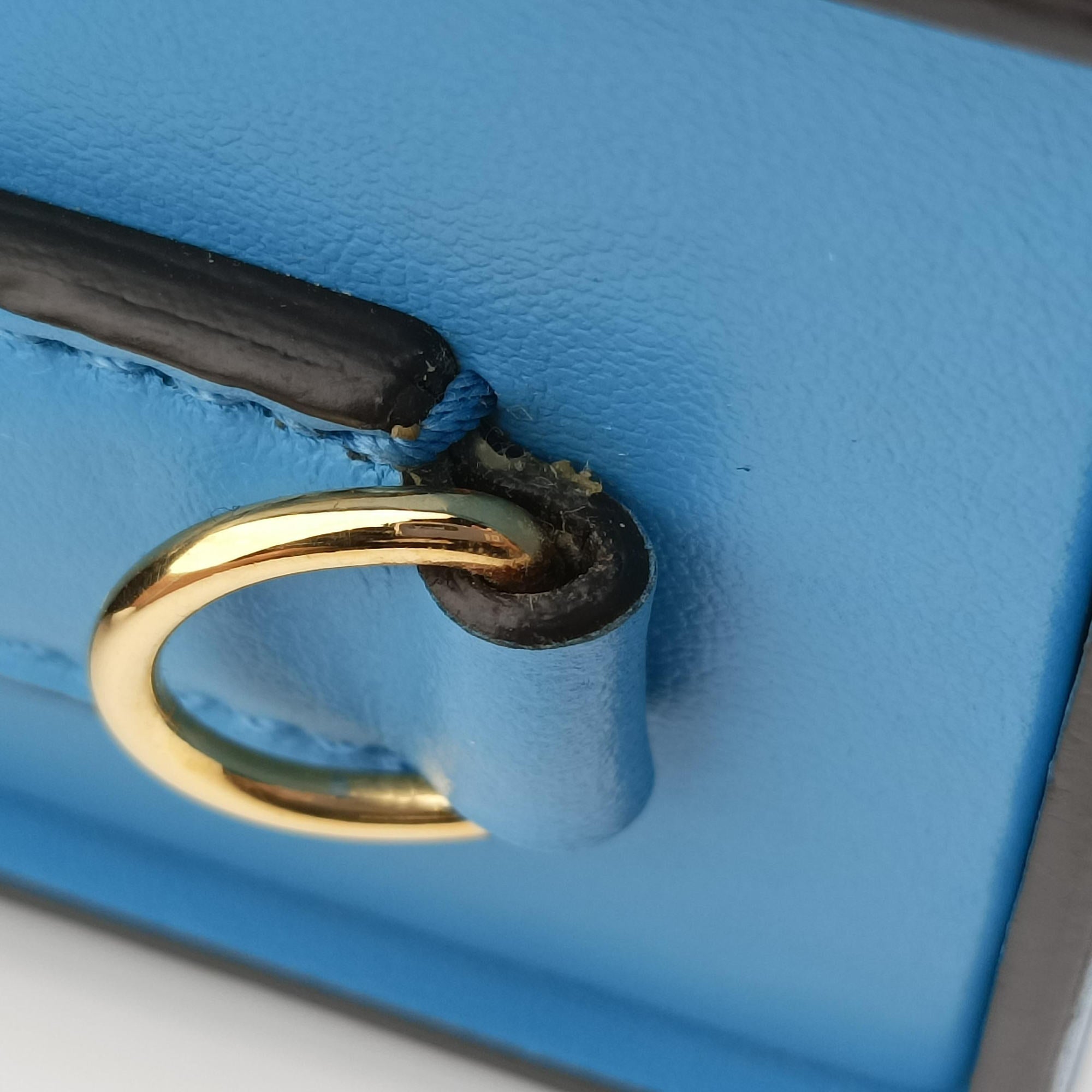 Vintage Fendi Box Packaging Blue Leather 8BT339 shoulderbag | stylenewstar
