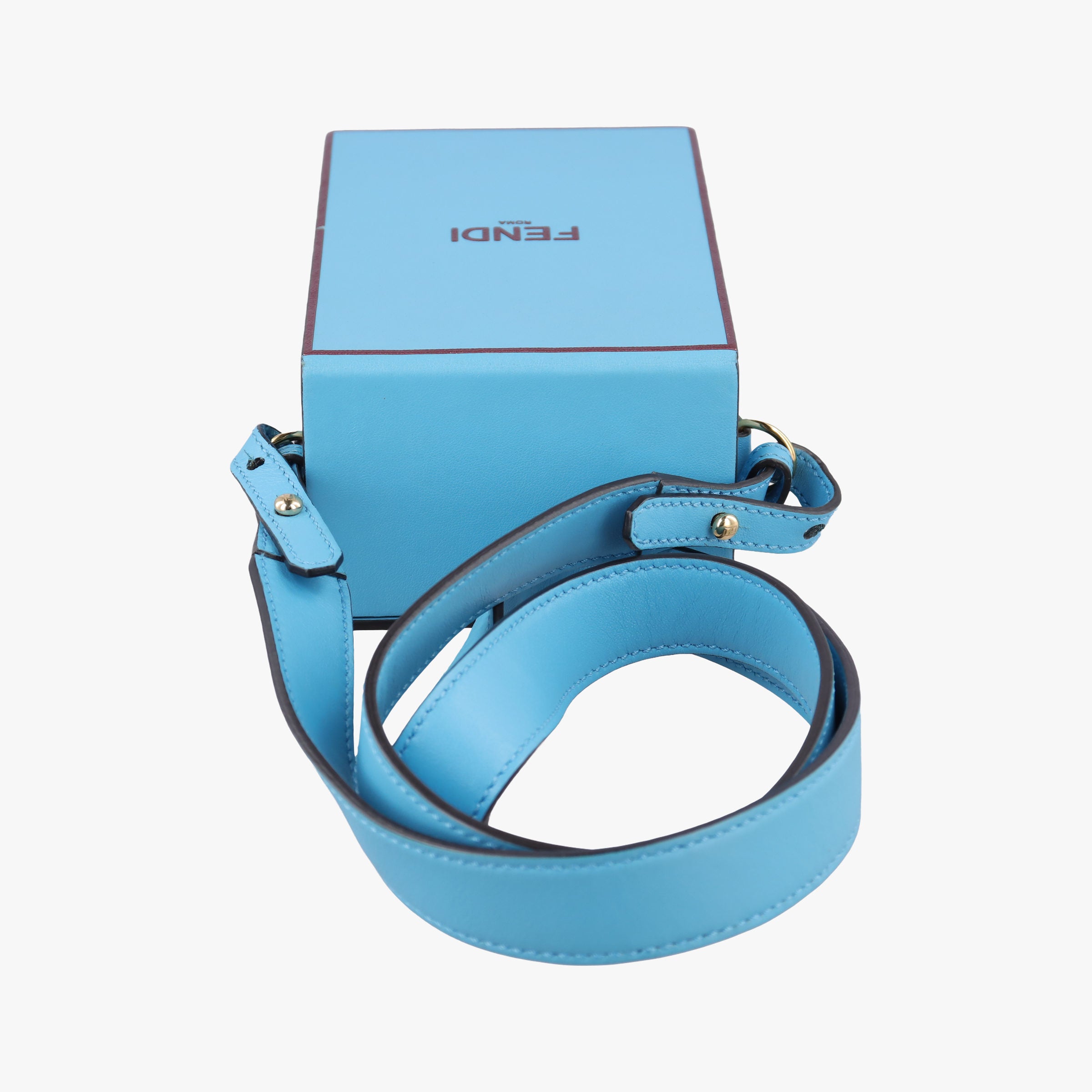 Vintage Fendi Box Packaging Blue Leather 8BT339 shoulderbag | stylenewstar