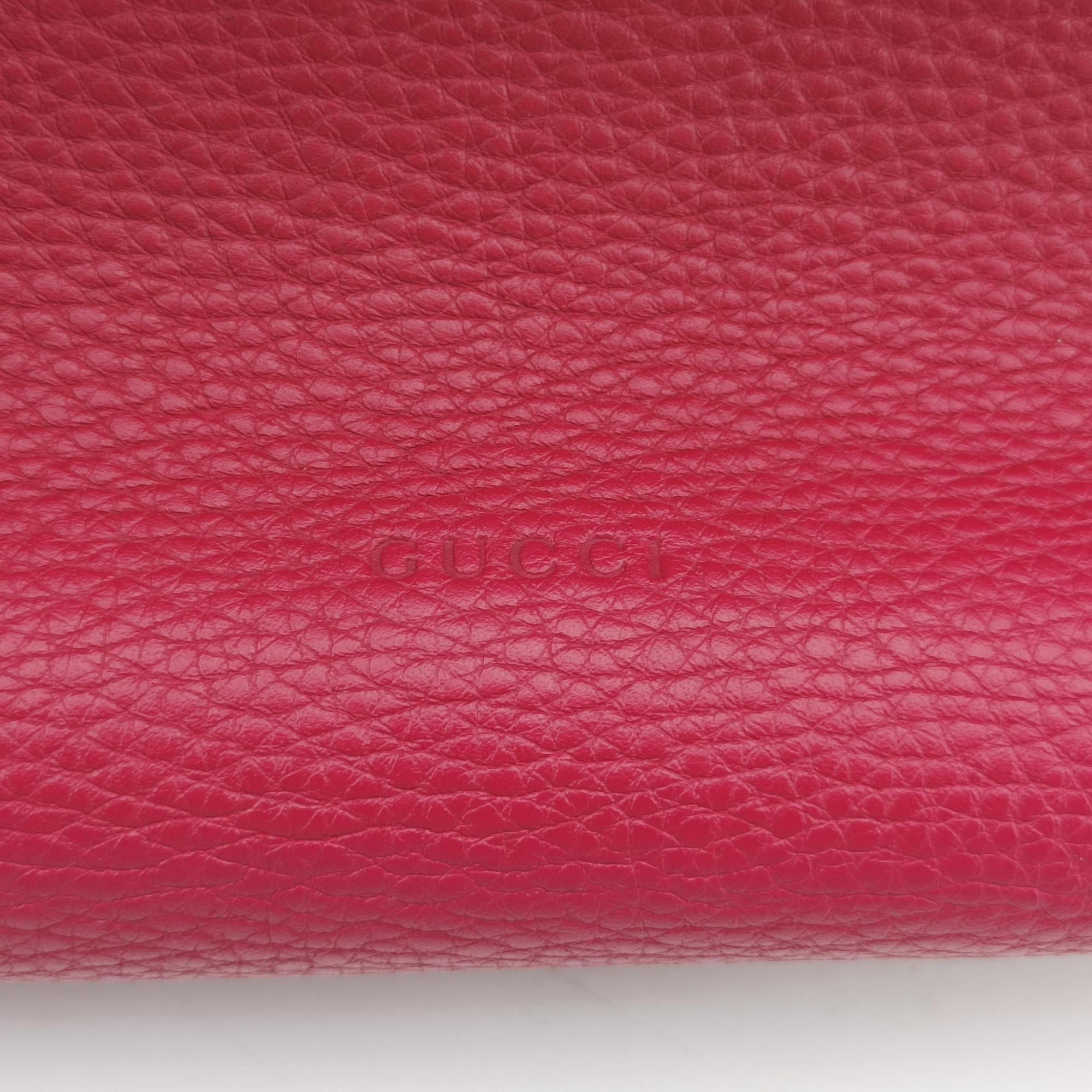 Pre-owned Gucci Bamboo Daily Rose Leather 892013 shoulderbag | stylenewstar