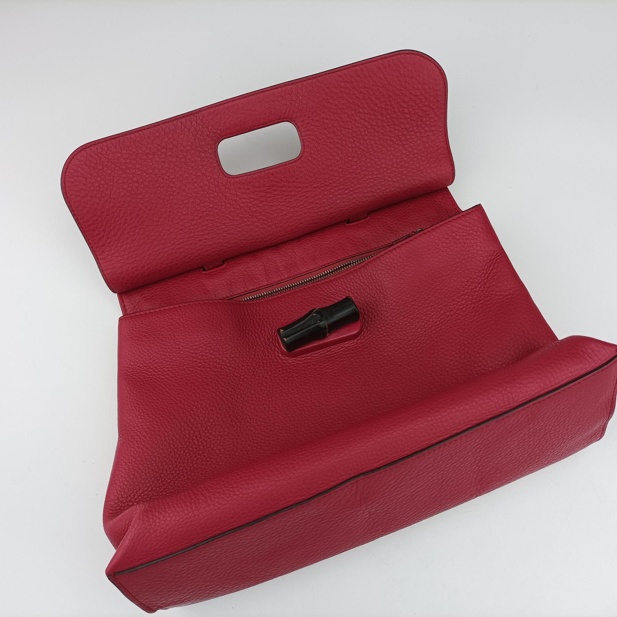 Pre-owned Gucci Bamboo Daily Rose Leather 892013 shoulderbag | stylenewstar