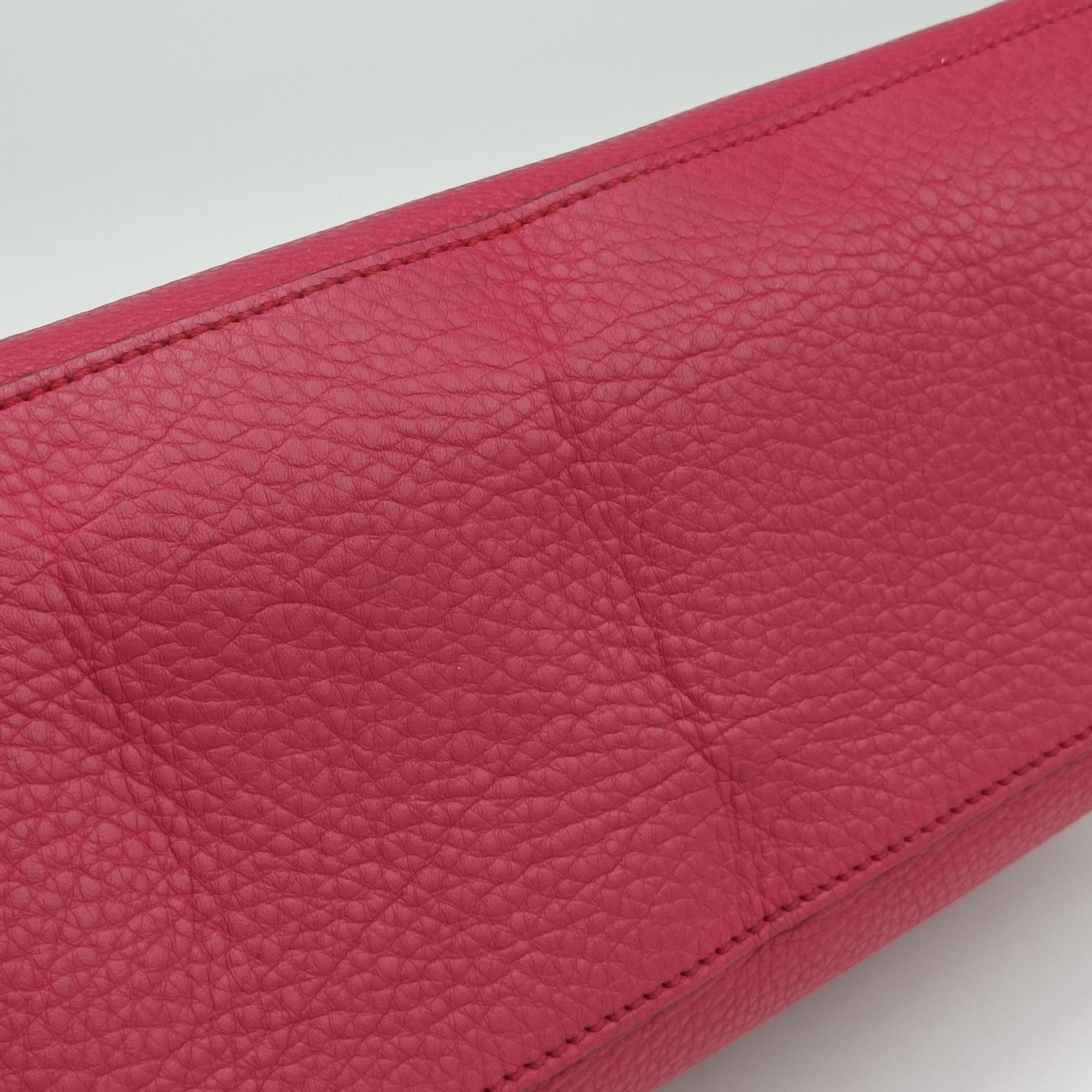 Pre-owned Gucci Bamboo Daily Rose Leather 892013 shoulderbag | stylenewstar