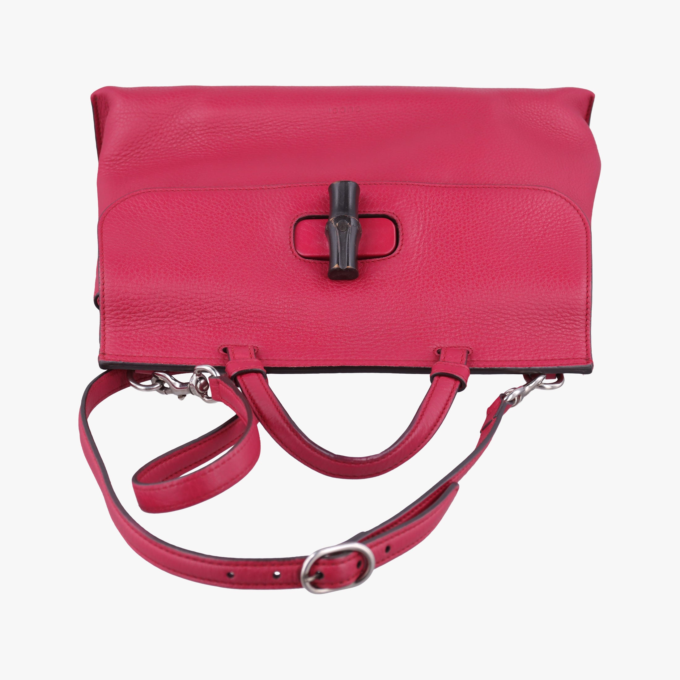 Pre-owned Gucci Bamboo Daily Rose Leather 892013 shoulderbag | stylenewstar
