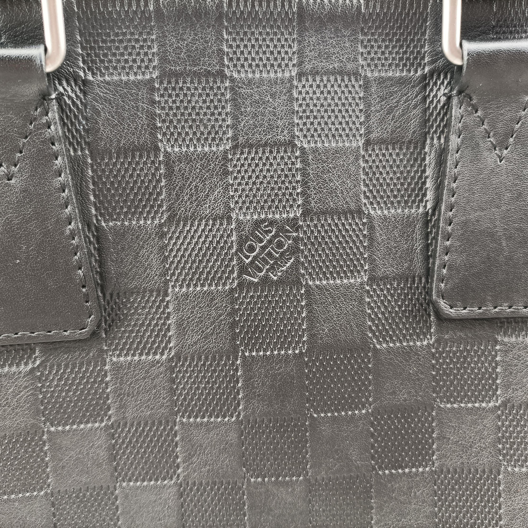 Pre-owned Louis Vuitton Porte Documents Jour Noir Damier Graphite N48224 handbag | stylenewstar