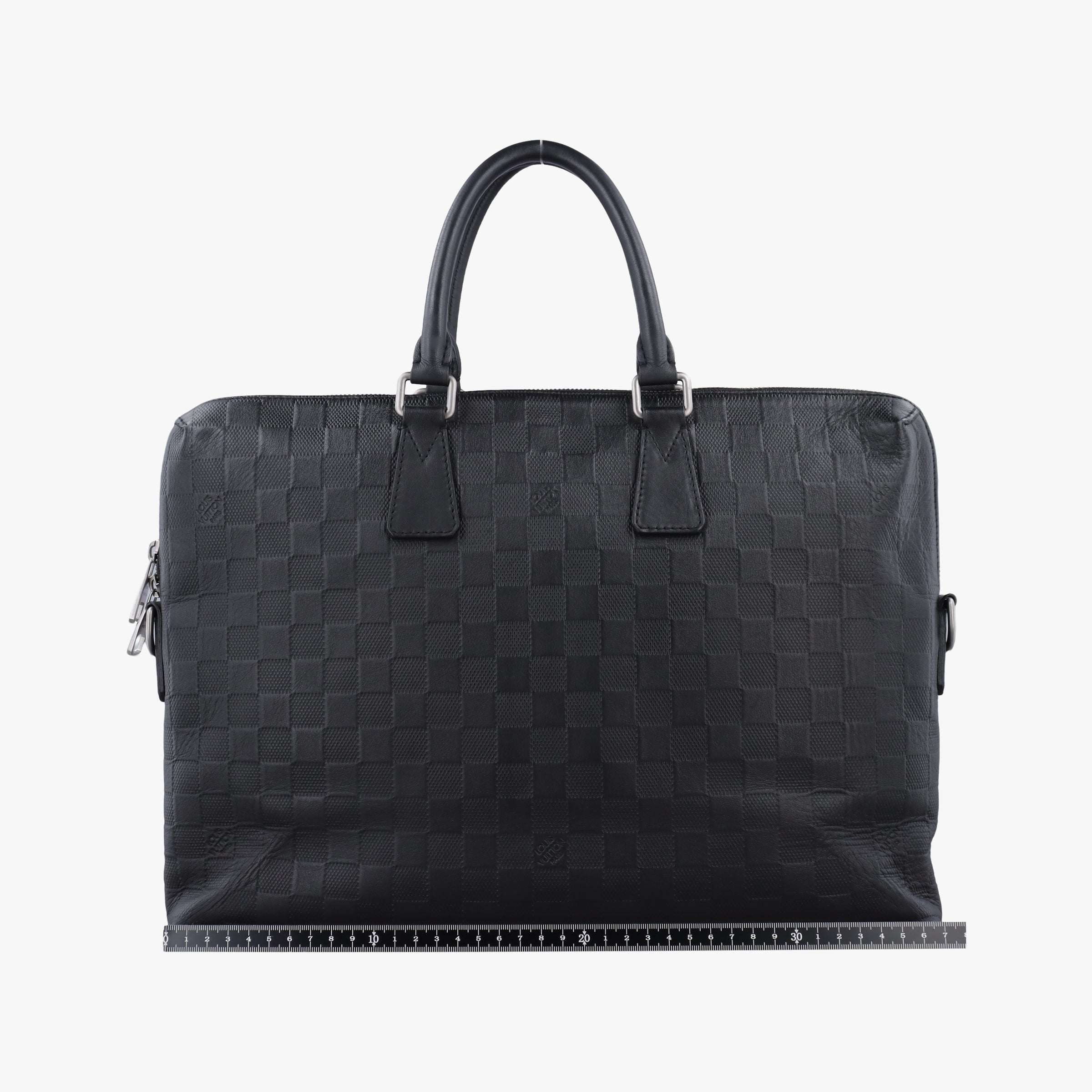 Pre-owned Louis Vuitton Porte Documents Jour Noir Damier Graphite N48224 handbag | stylenewstar