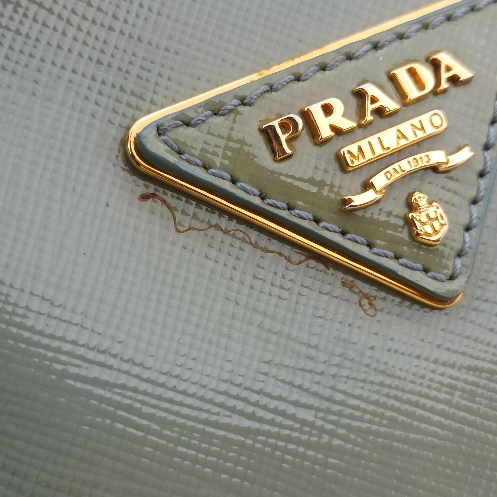 Pre-owned Prada Bowling Bag Green Patent SAFFIANO Leather BL0797 shoulderbag | stylenewstar